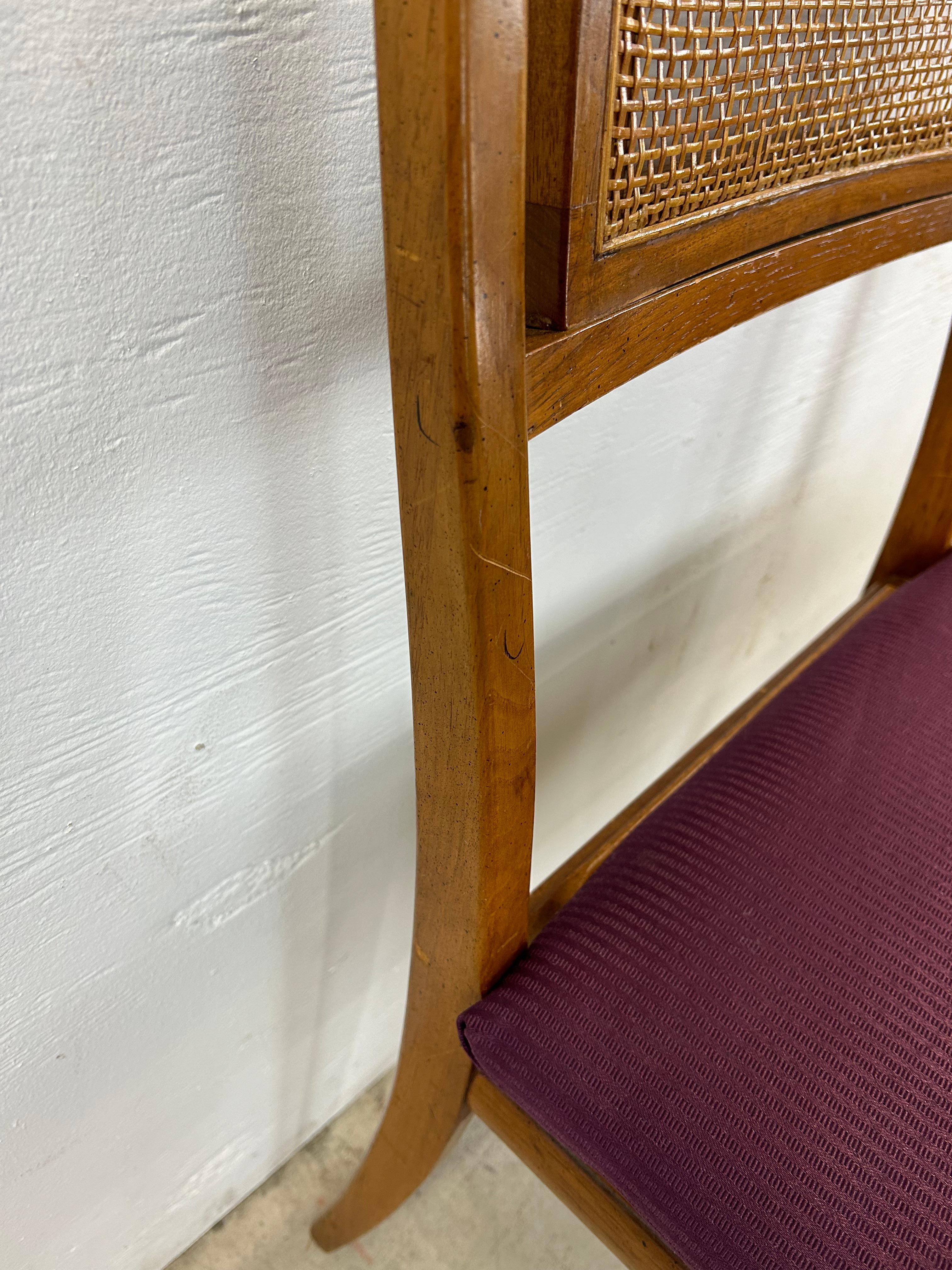 Ensemble de 4 chaises de salle à manger Modernity à dossier canné en vente 7