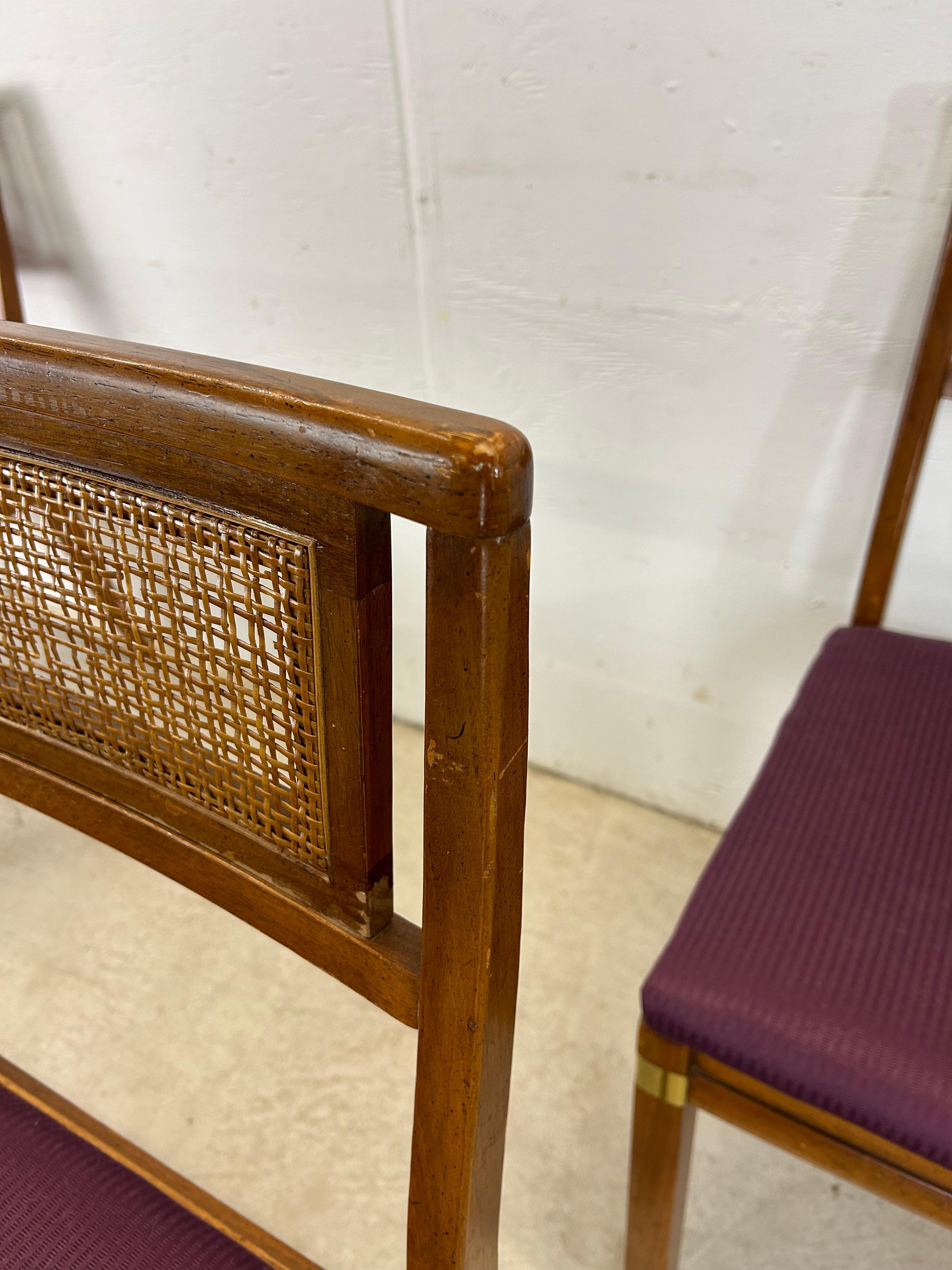 Ensemble de 4 chaises de salle à manger Modernity à dossier canné en vente 1