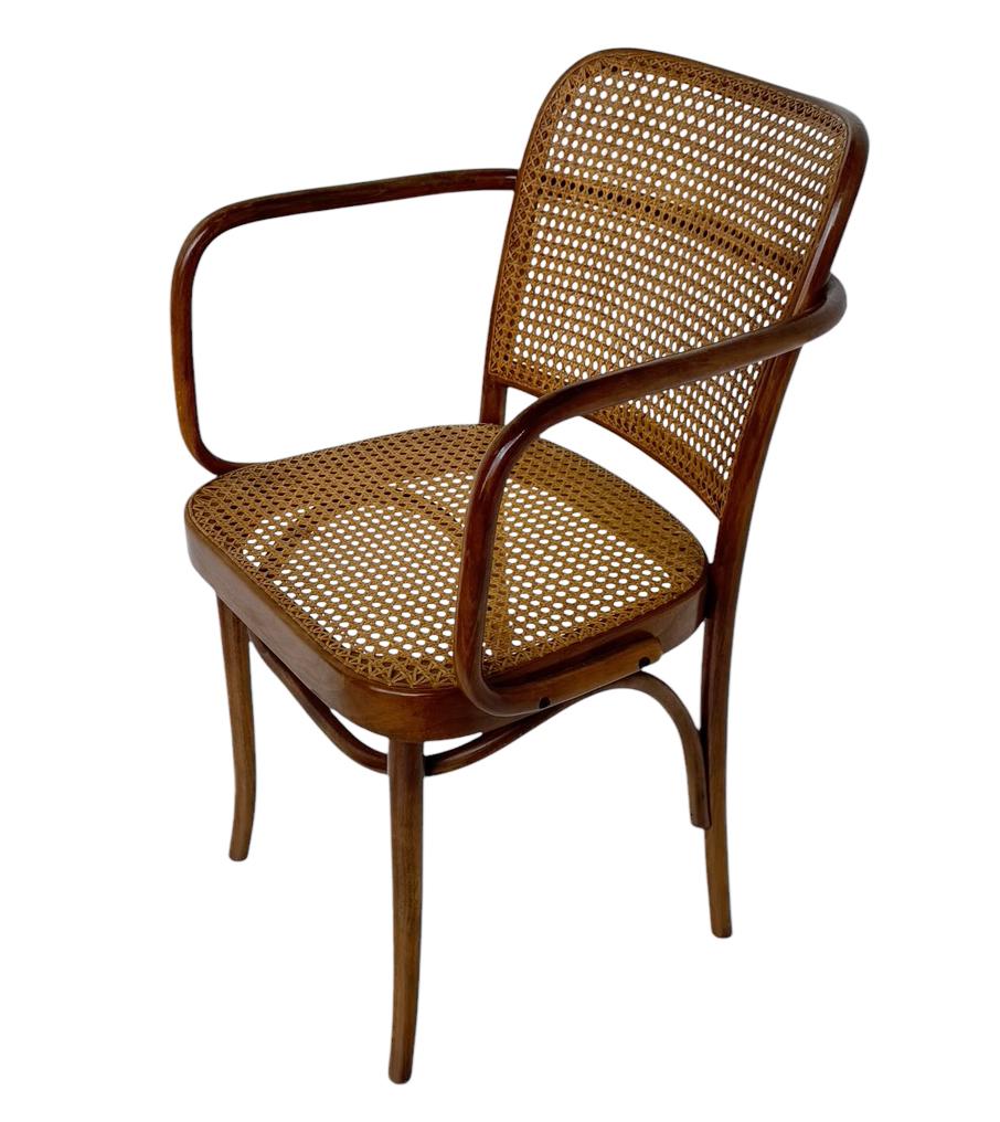 Set di 4 sedie da pranzo moderne di Josef Hoffmann Cane e betulla in vendita 5