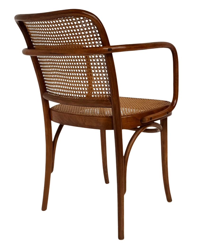 Set di 4 sedie da pranzo moderne di Josef Hoffmann Cane e betulla in vendita 7