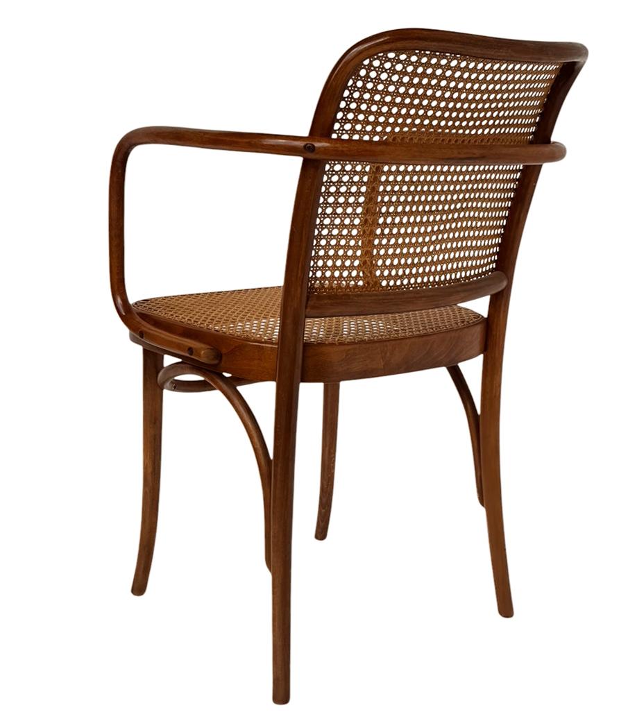 Mid-Century moderno Set di 4 sedie da pranzo moderne di Josef Hoffmann Cane e betulla in vendita