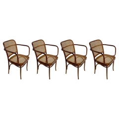 Set of 4 Mid-Century Modern Dining Prague Chairs by Josef Hoffmann Cane & Birch