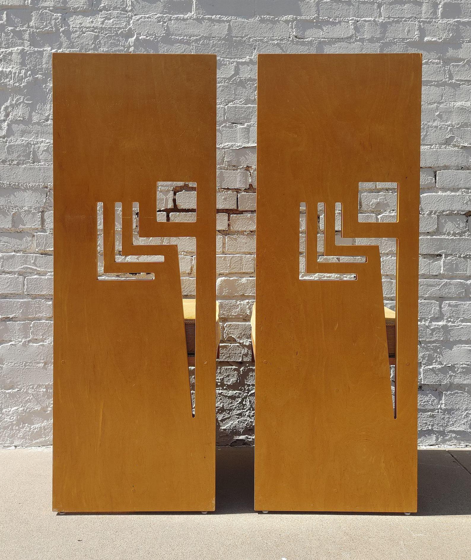 Set of 4 Mid Century Modern Frank Lloyd Wright Inspired Maple Dining ...