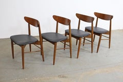 Set of 4 Mid-Century Modern H Paul Browning Shell Back Dining Chairs