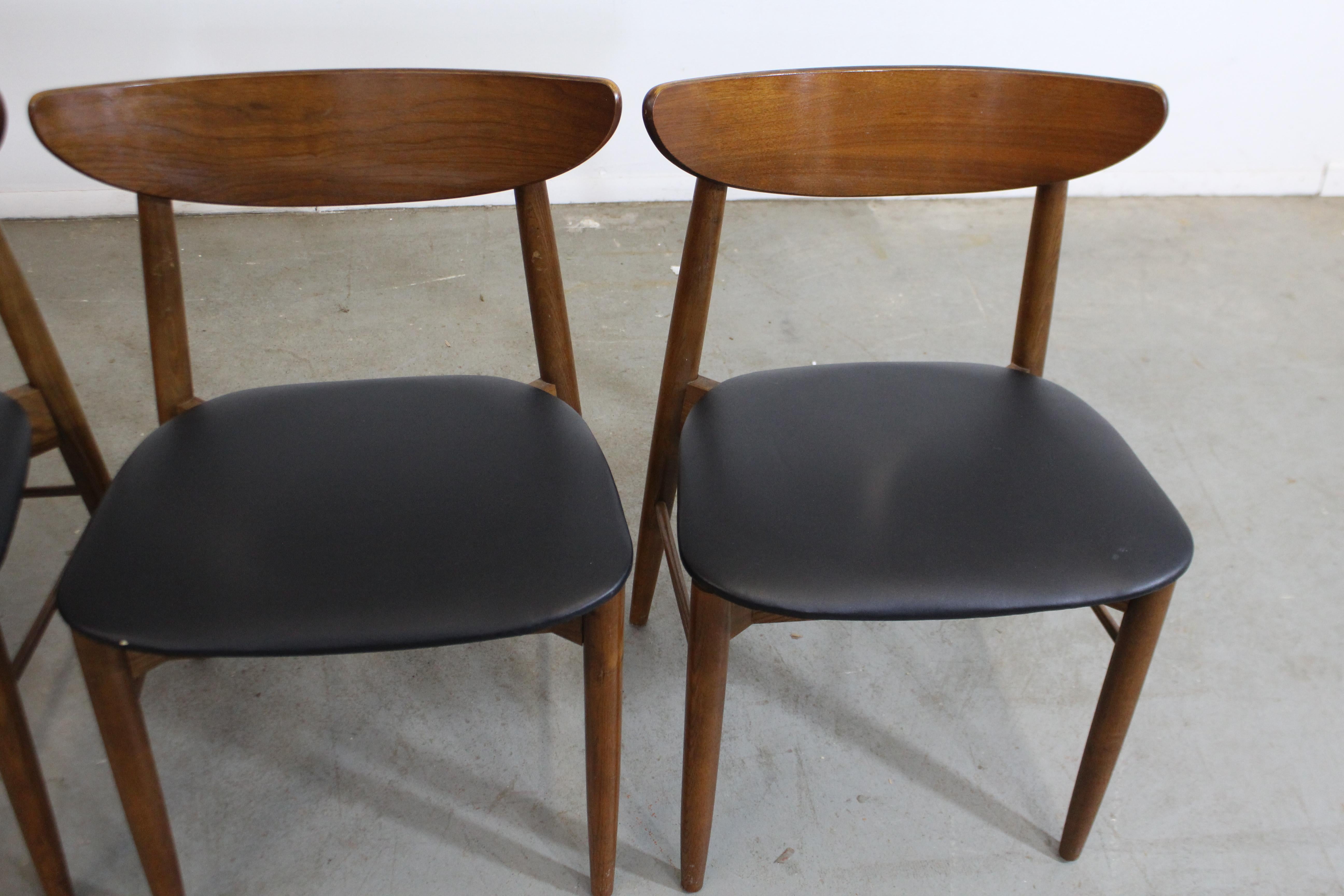 Set of 4 Mid-Century Modern H Paul Browning Shell Back Dining Chairs 1