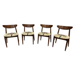 Set of 4 Mid-Century Modern H Paul Browning Shell Back Dining Chairs