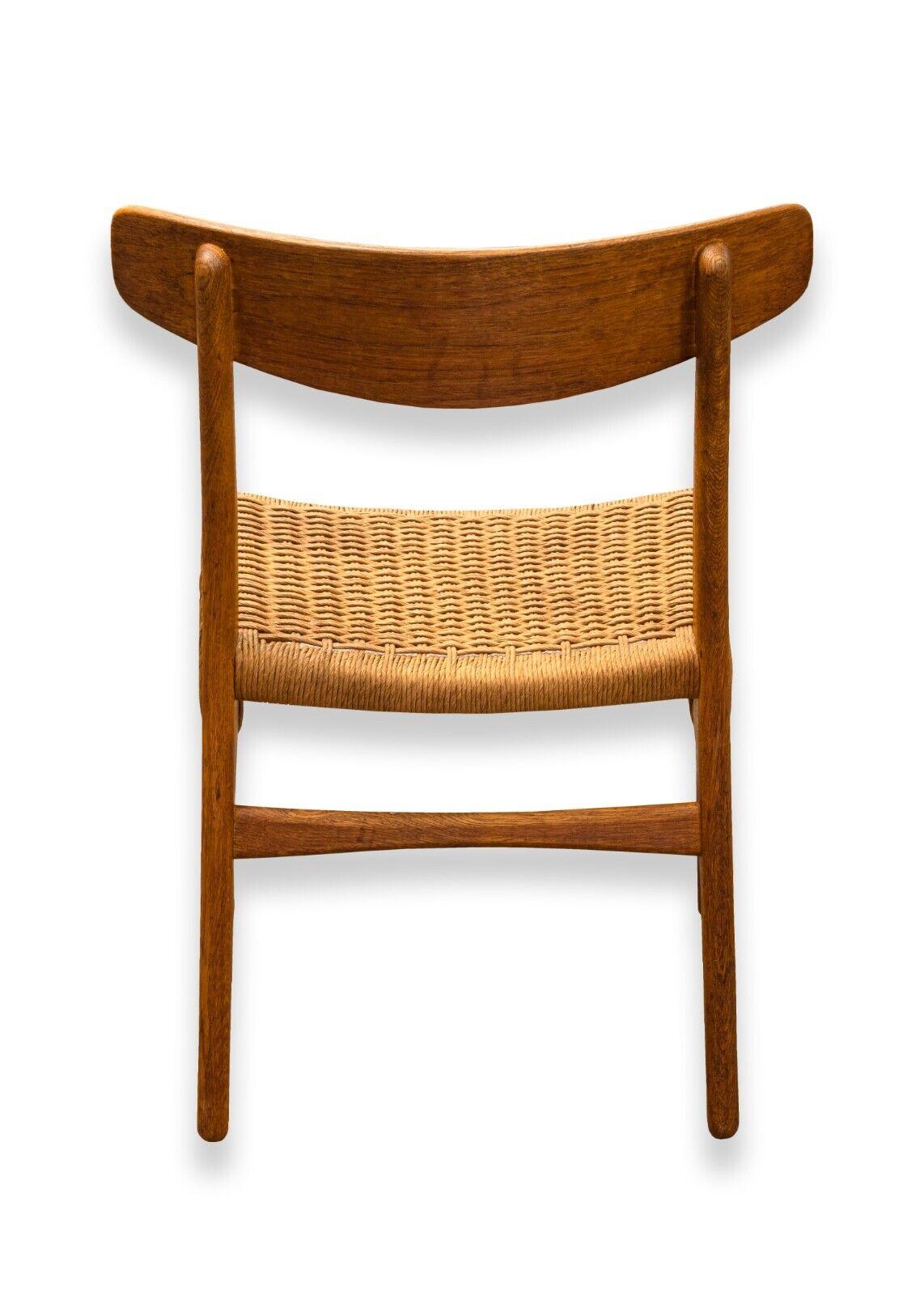 20th Century Set of 4 Mid Century Modern Hans Wegner Teak Wood CH23 Side Dining Chairs