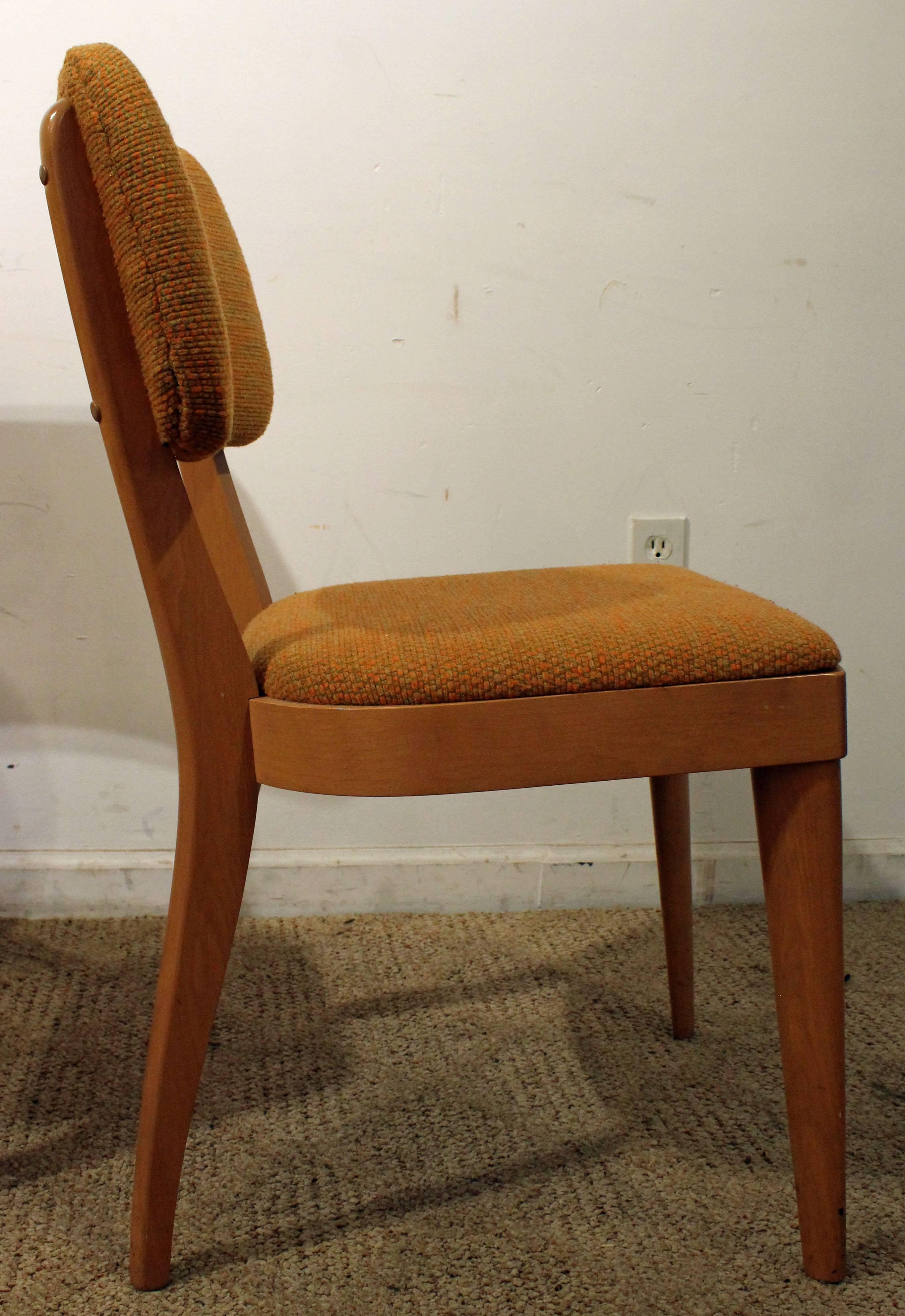 Mid-20th Century Set of Four Mid-Century Modern Heywood Wakefield Champagne Dining Chairs 55A