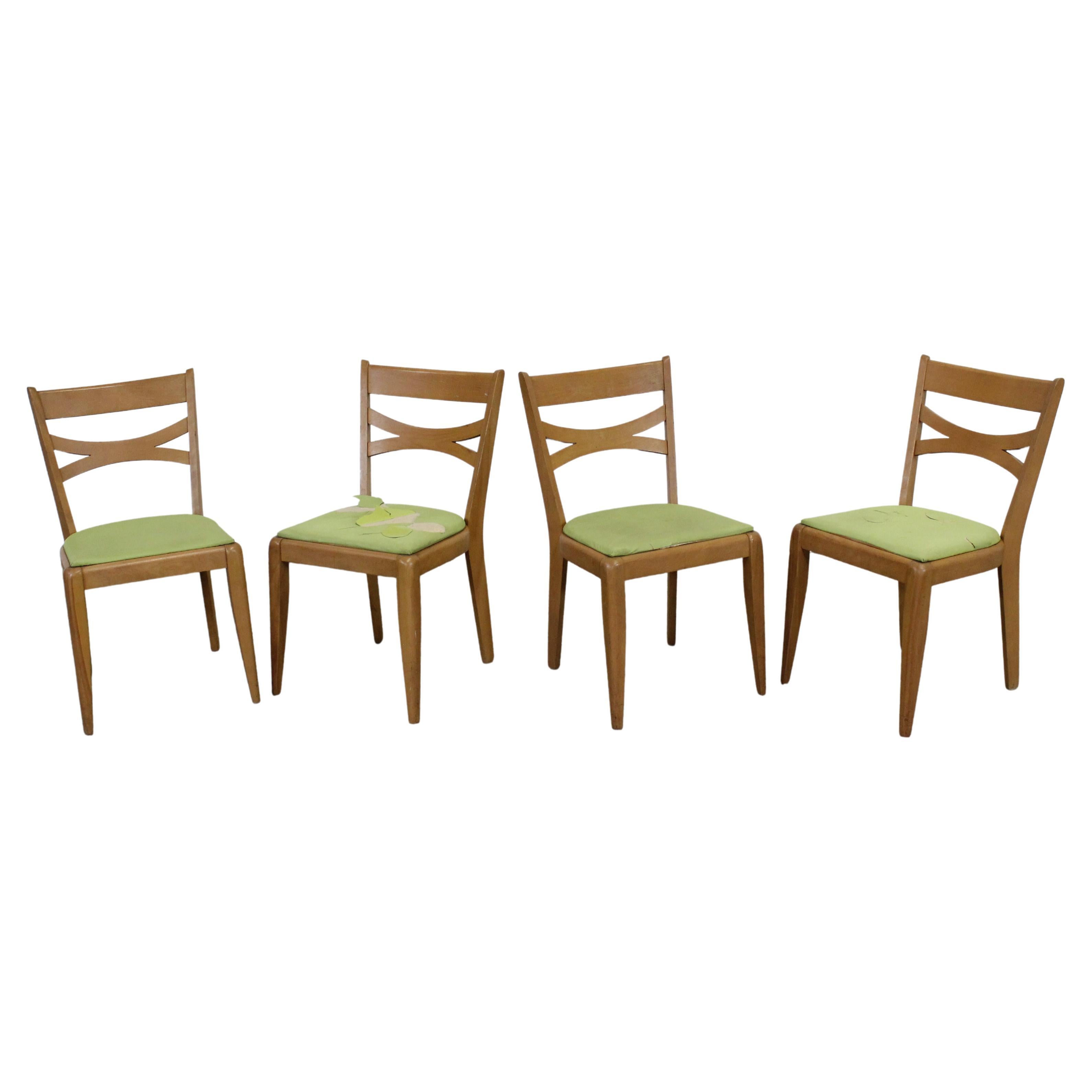 Set of 4 Mid-Century Modern Heywood Wakefield Dining Chairs