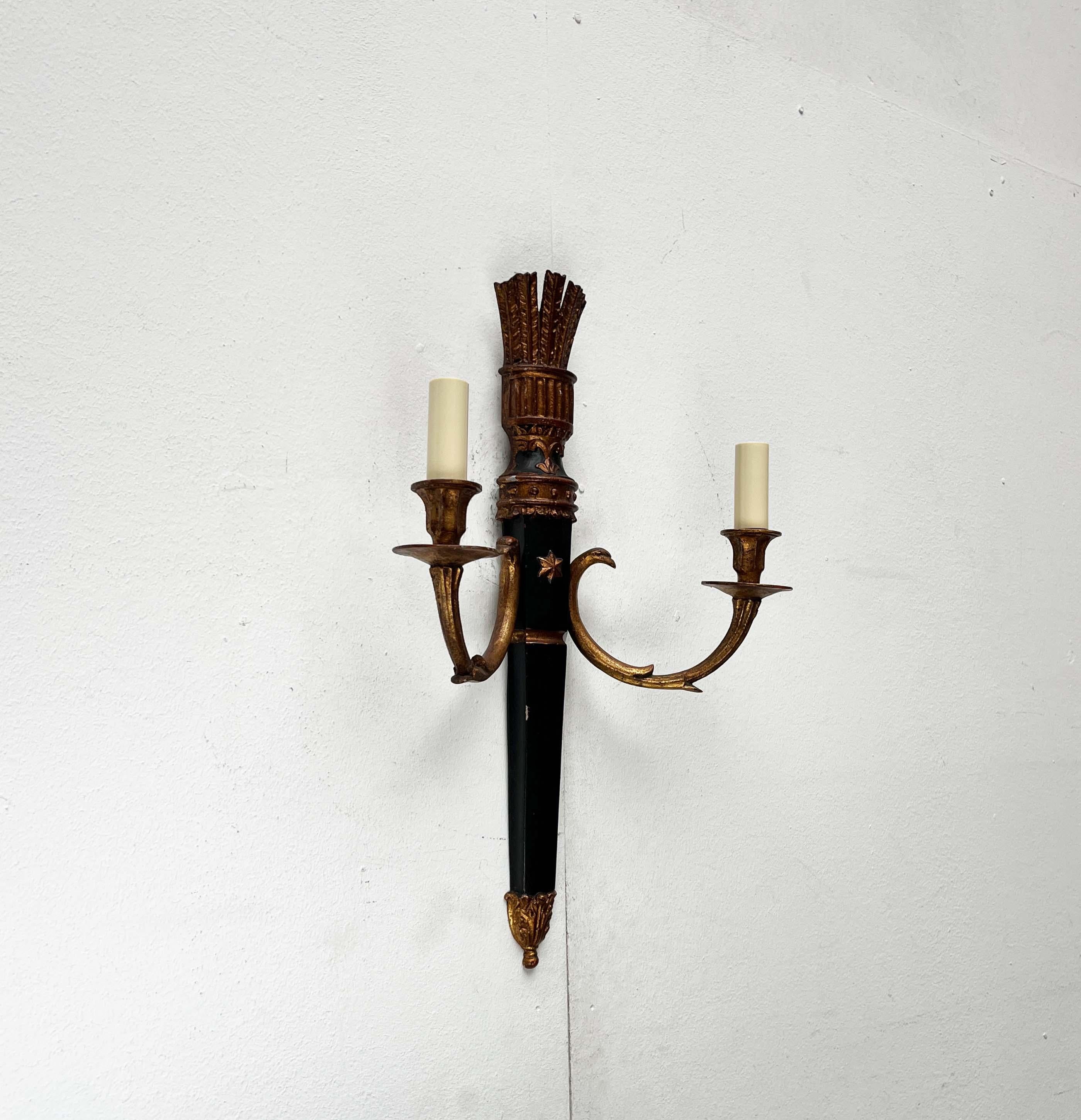 Neoclassico Set di 4 lampade neoclassiche italiane di metà secolo da Palladio in vendita