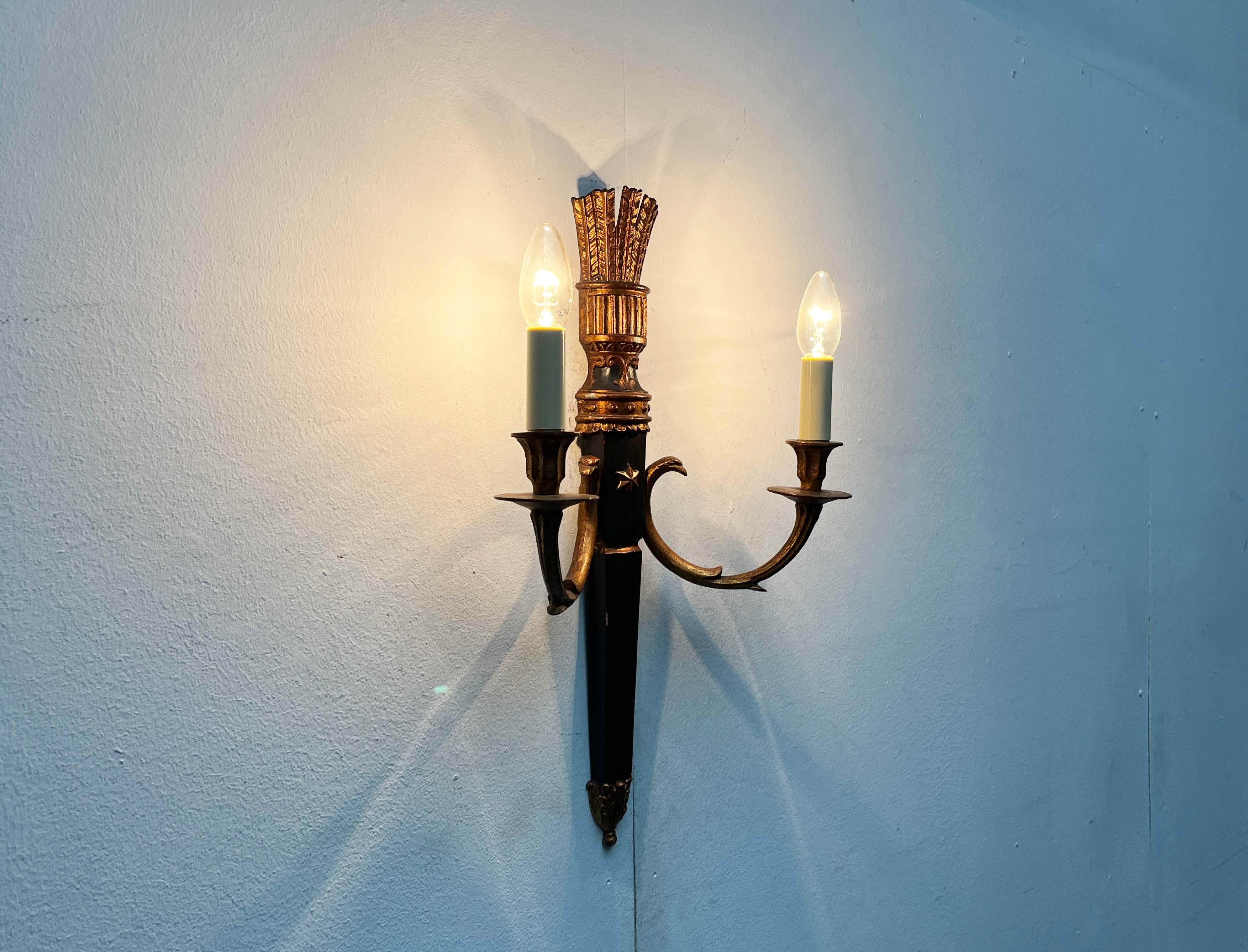 Italiano Set di 4 lampade neoclassiche italiane di metà secolo da Palladio in vendita