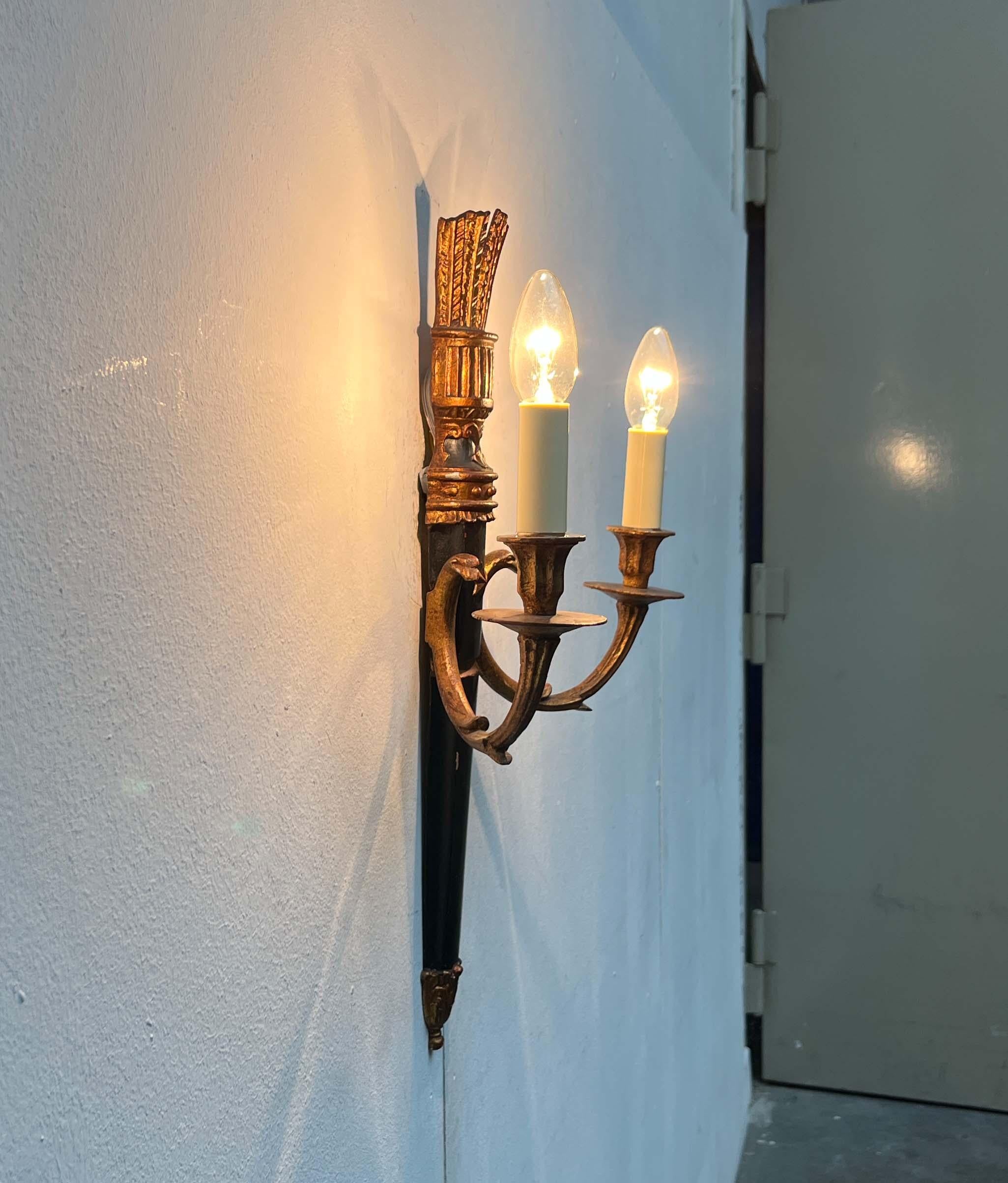 Set di 4 lampade neoclassiche italiane di metà secolo da Palladio In condizioni buone in vendita a Hamburg, DE