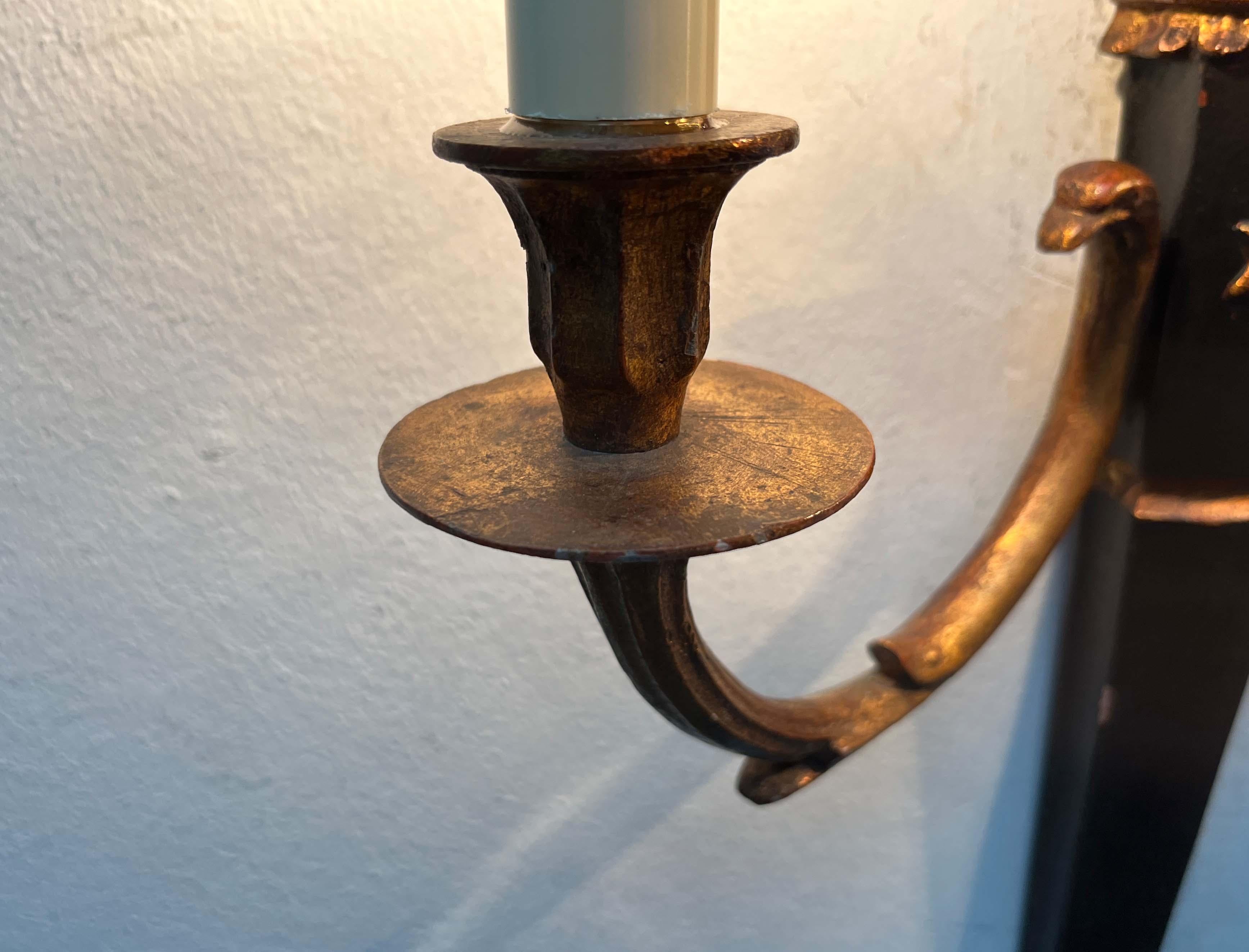 Set di 4 lampade neoclassiche italiane di metà secolo da Palladio in vendita 2