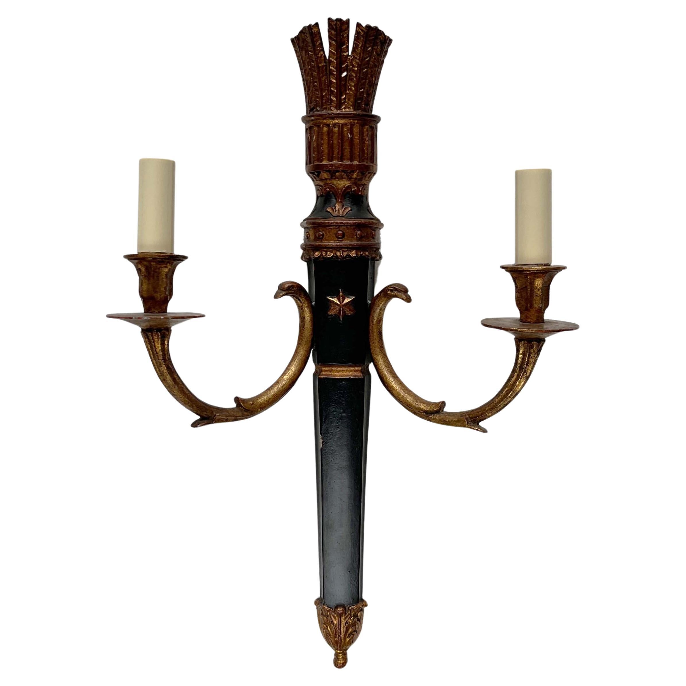 Set di 4 lampade neoclassiche italiane di metà secolo da Palladio in vendita