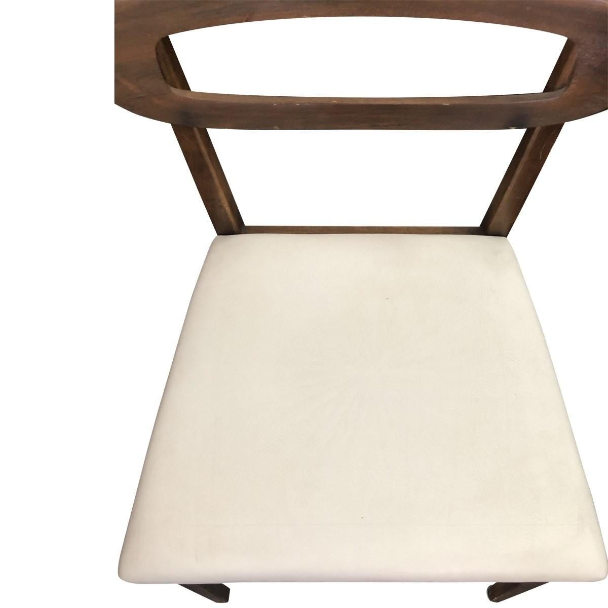 Set of 4 Mid-Century Modern Open Rail Dining Chairs For Sale 1
