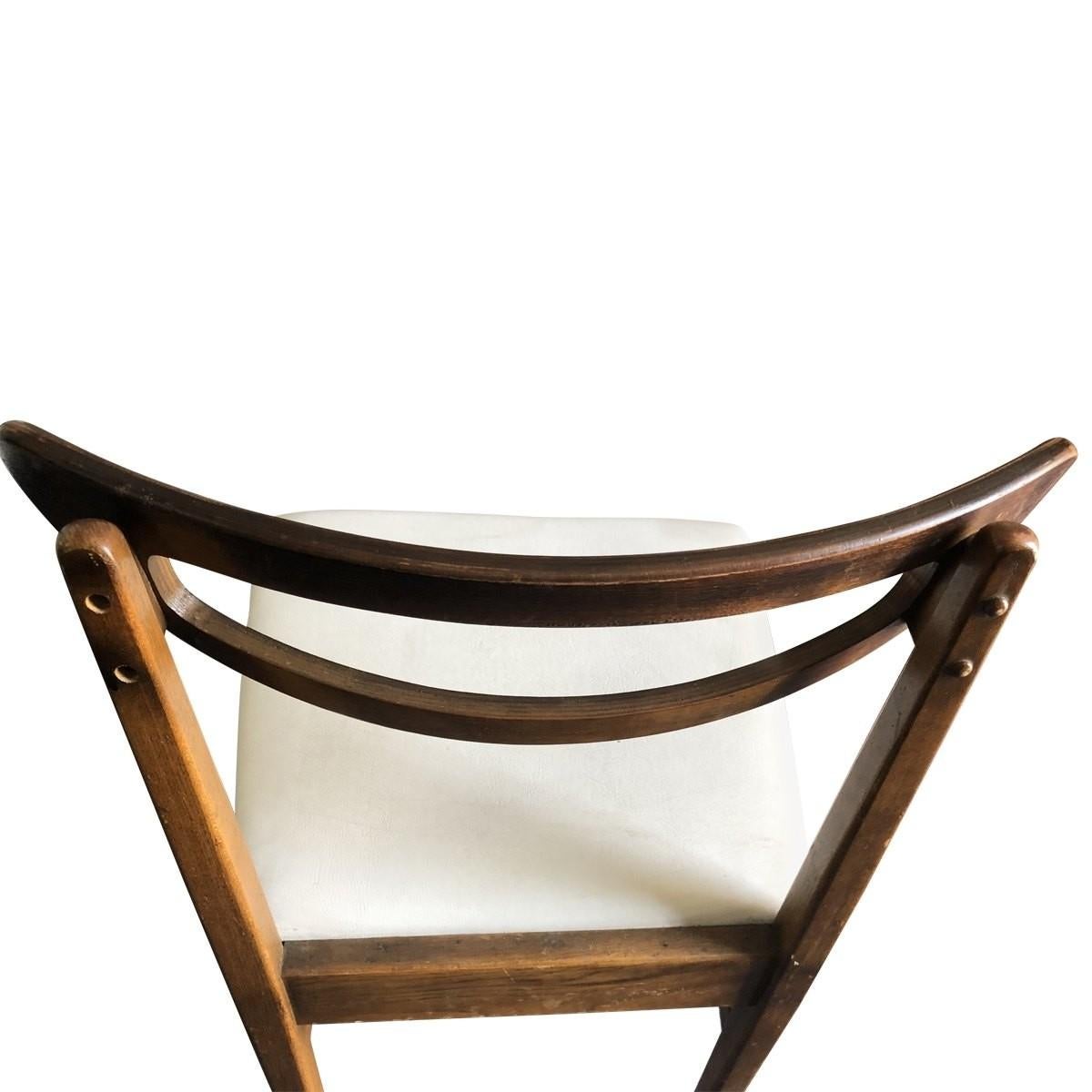 Set of 4 Mid-Century Modern Open Rail Dining Chairs For Sale 2