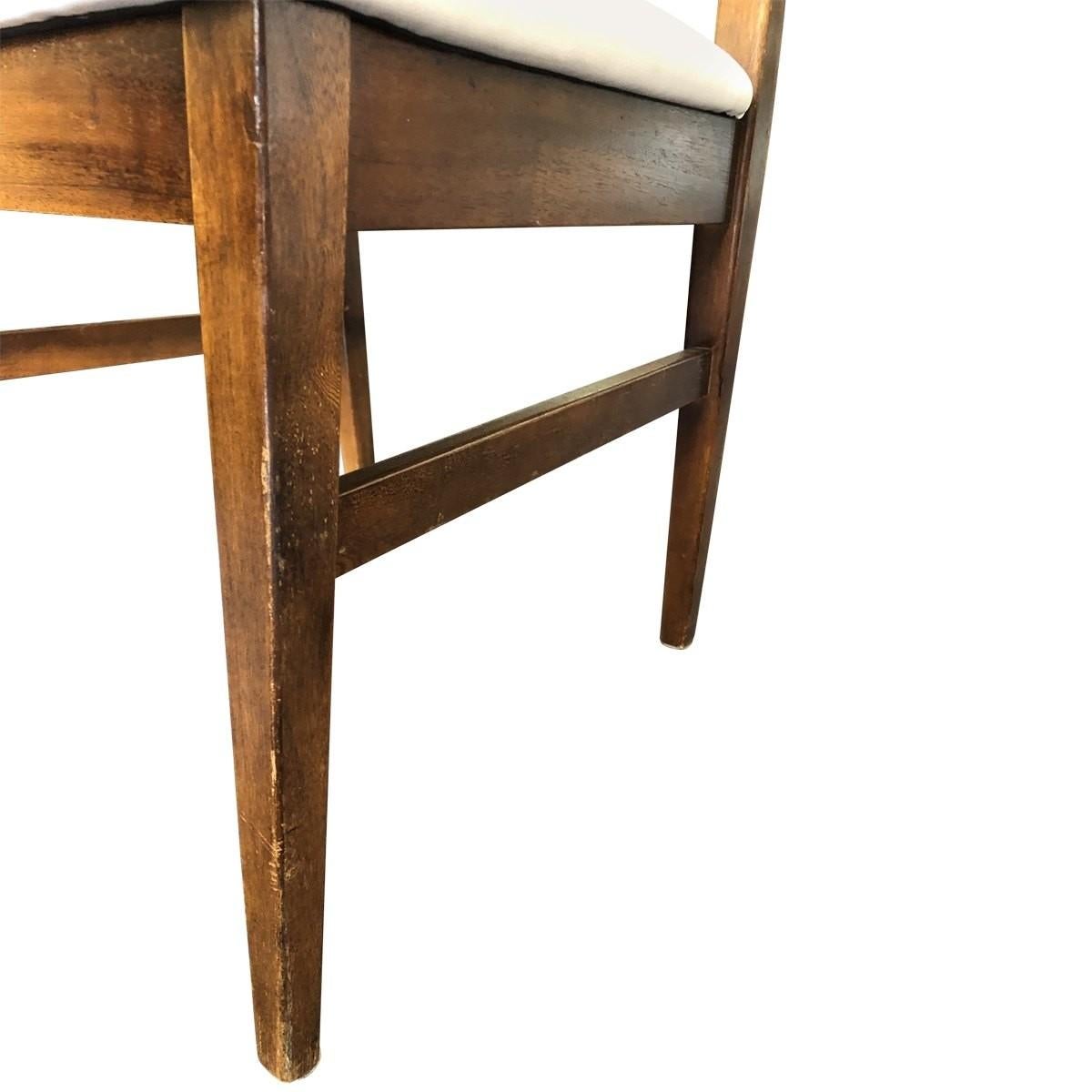 Set of 4 Mid-Century Modern Open Rail Dining Chairs For Sale 7
