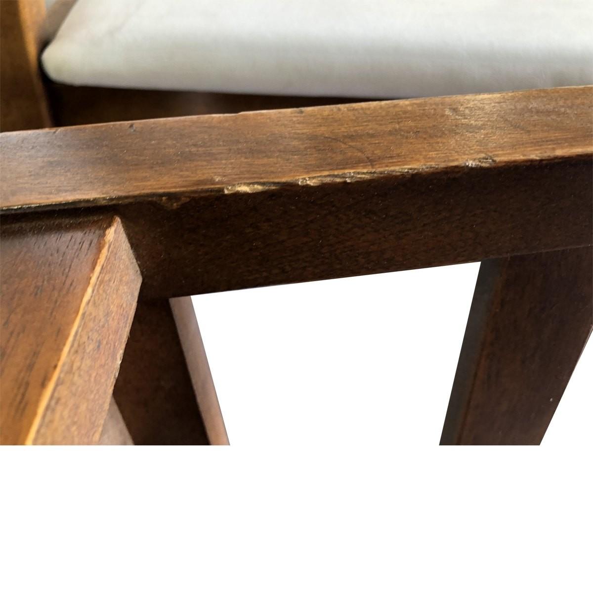 Set of 4 Mid-Century Modern Open Rail Dining Chairs For Sale 8