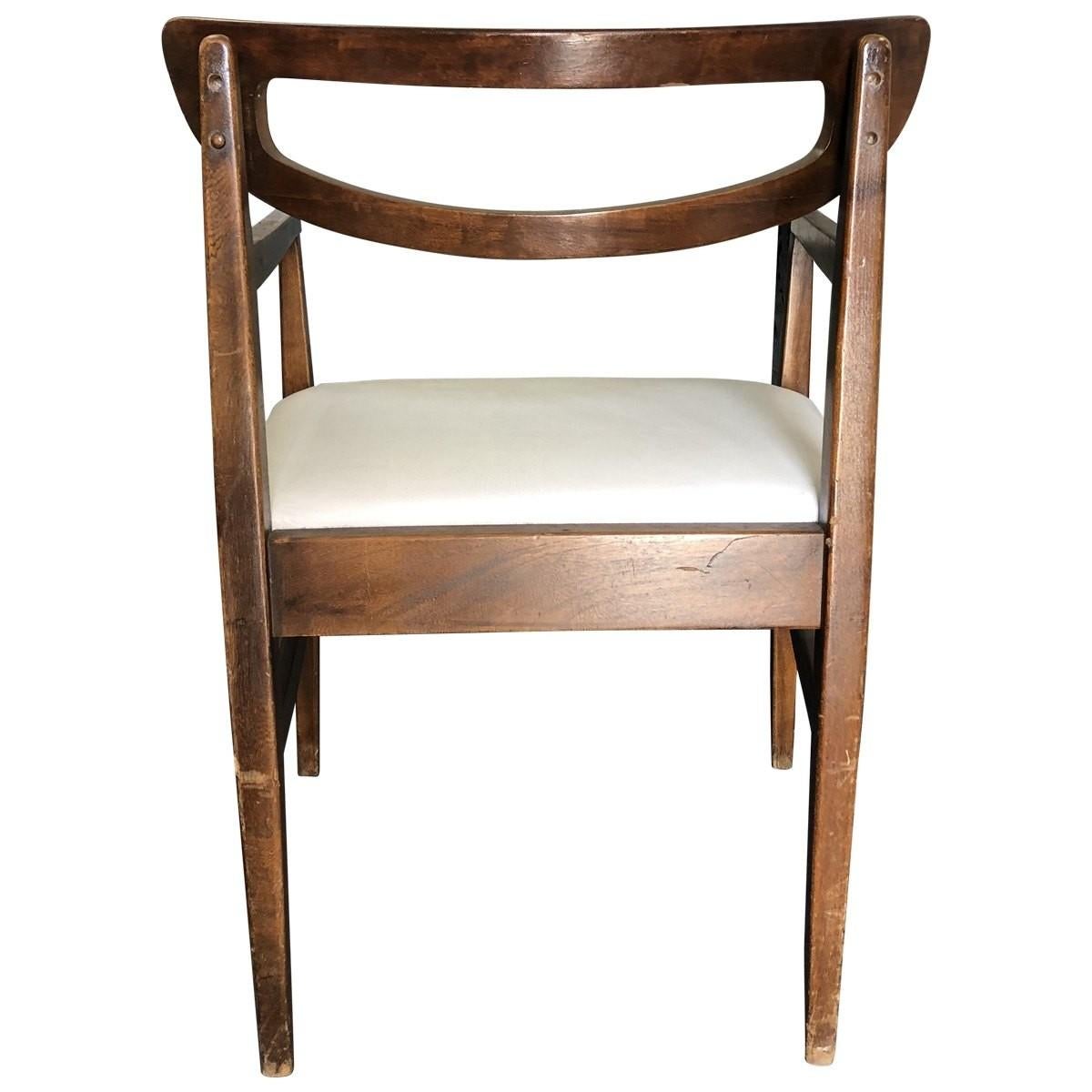 20th Century Set of 4 Mid-Century Modern Open Rail Dining Chairs For Sale