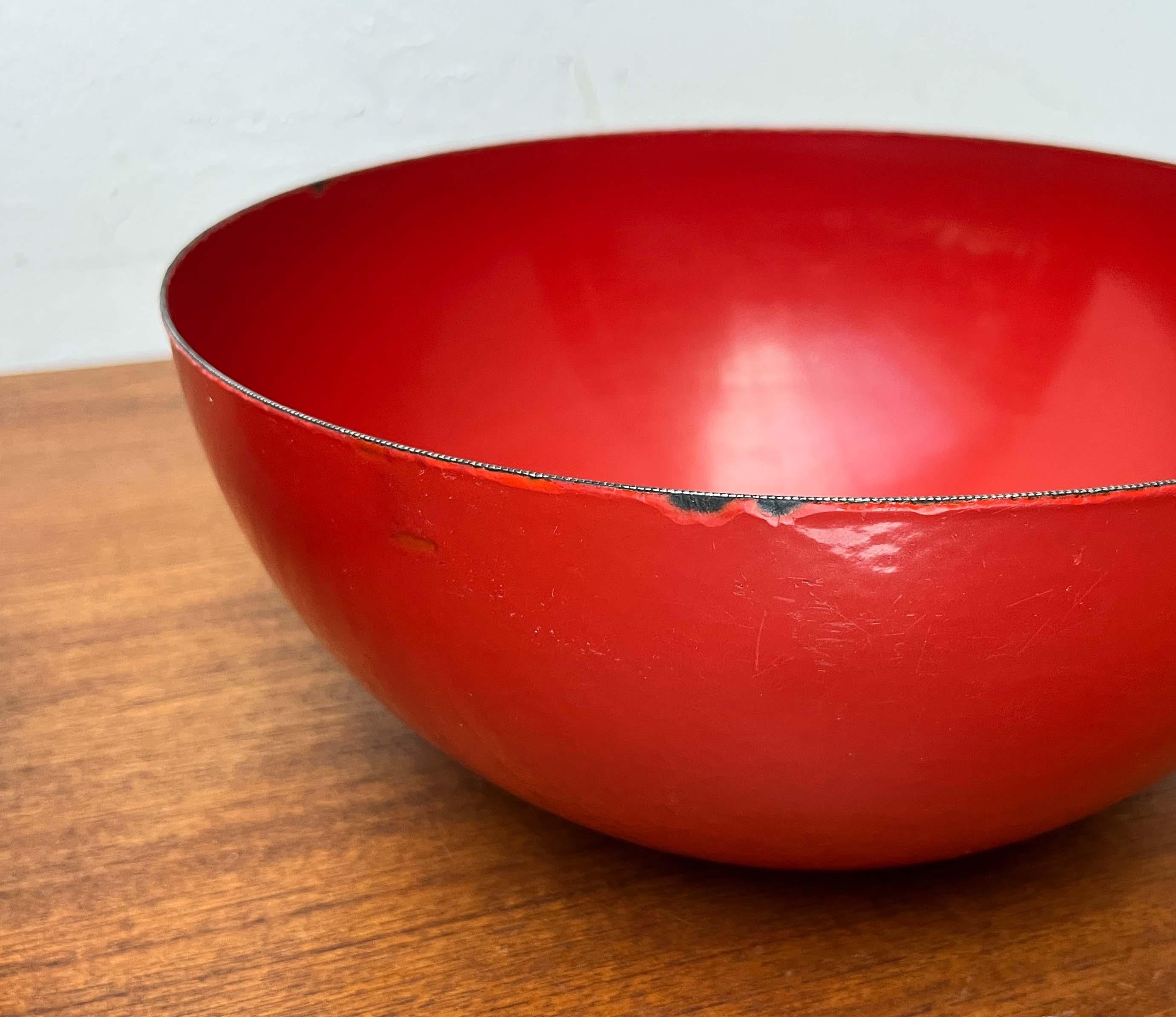 Set of 4 Mid-Century Modern Red Enamel Bowls by Kaj Franck for Finel, Finland in vendita 9