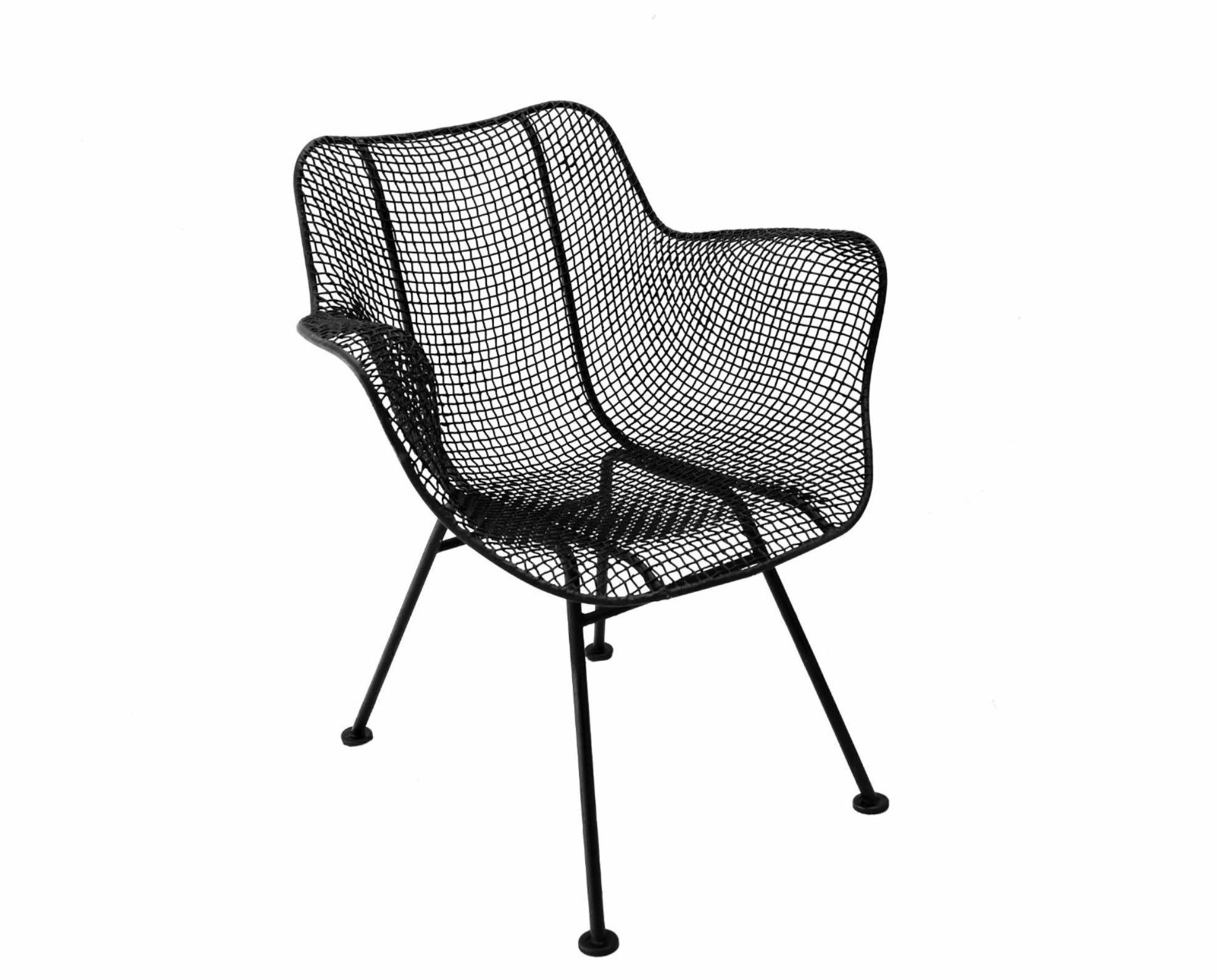 Set of 4 Mid-Century Modern russell woodard sculptura dining chairs outdoor indoor.

If you are in the New Jersey, New York City Metro Area, please contact us with your delivery zip code, as we may be able to deliver curbside for less than the