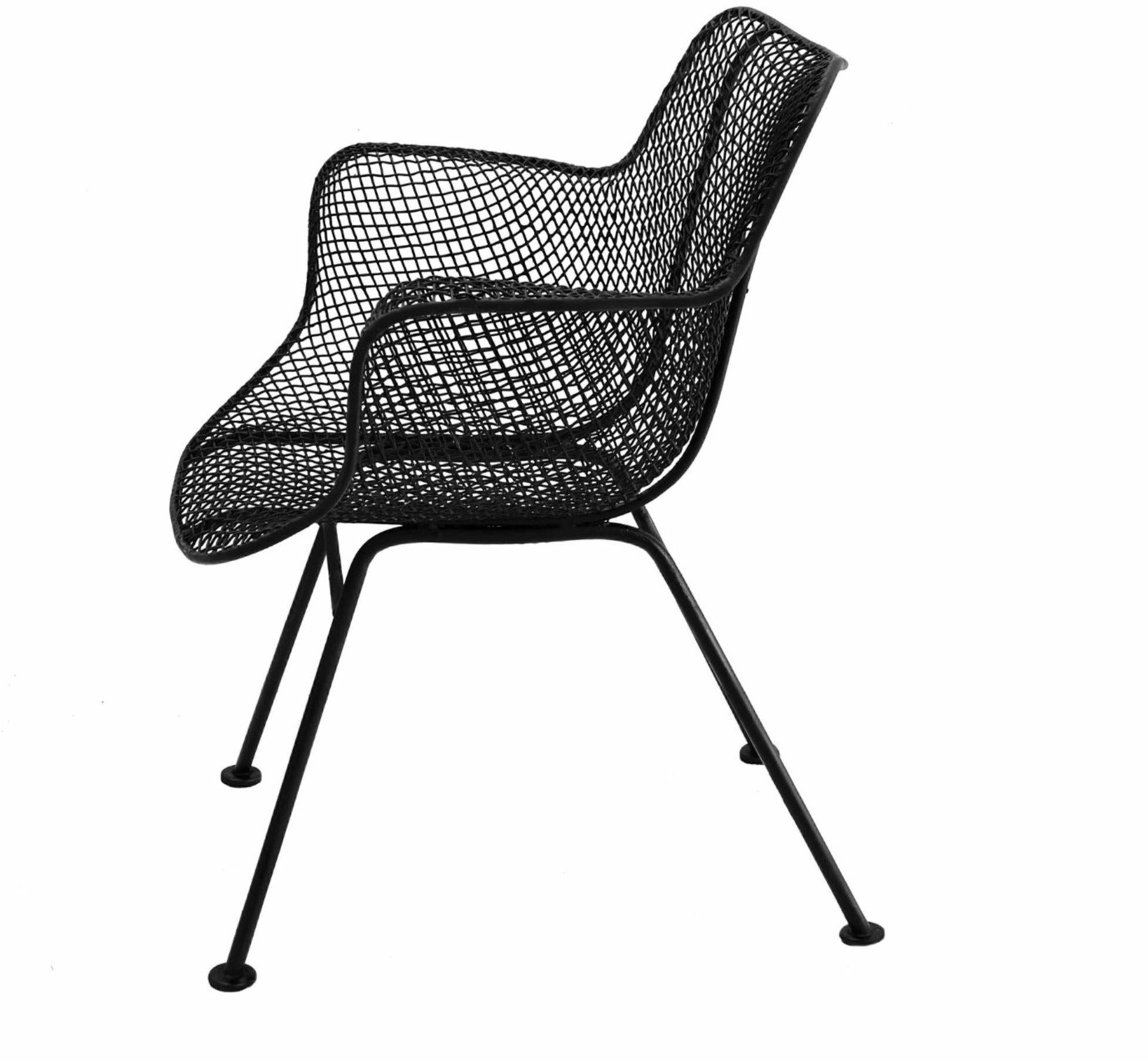 Mid-20th Century 4 Mid-Century Modern Russell Woodard Sculptura Arm Dining Chairs Outdoor Indoor For Sale