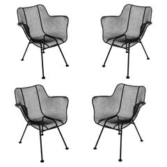 Ensemble de 4 fauteuils d'extérieur Russell Woodard Sculptura de style moderne du milieu du siècle dernier