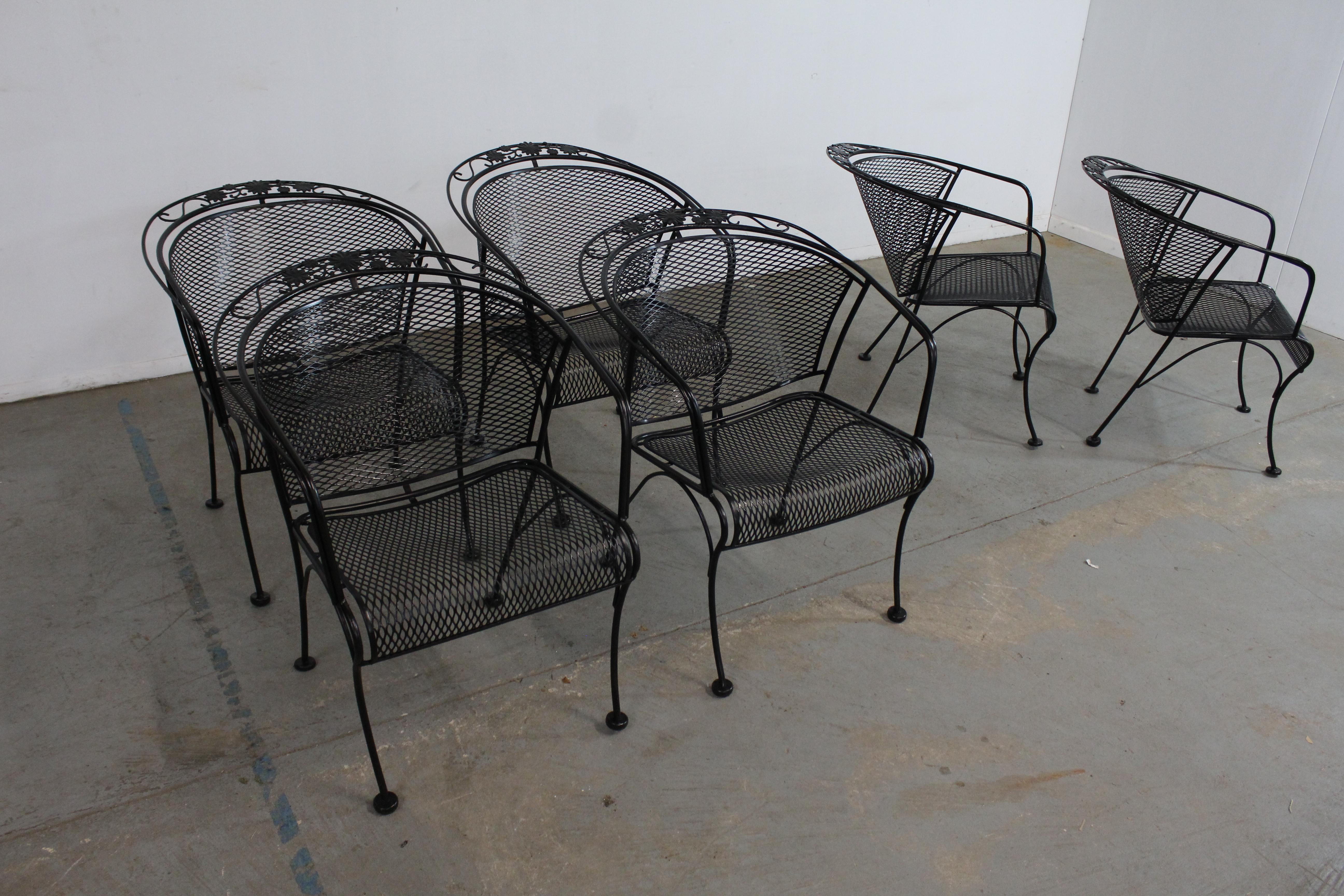 4 Stühle mit geschwungener Rückenlehne für den Außenbereich aus der Mitte des Jahrhunderts von Salterini C im Zustand „Gut“ im Angebot in Wilmington, DE