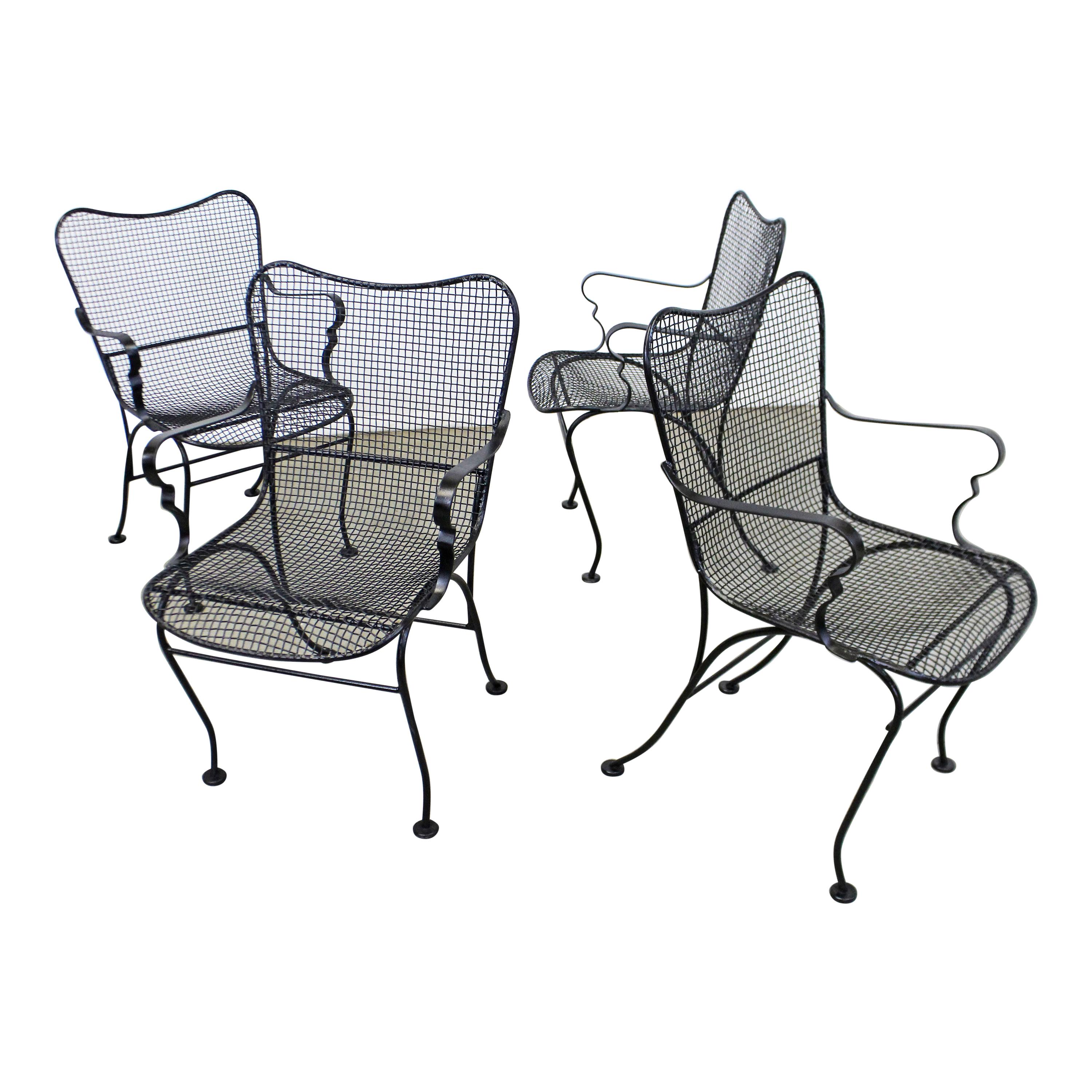 Mid Century Metal Garden Chairs For Sale at 1stDibs