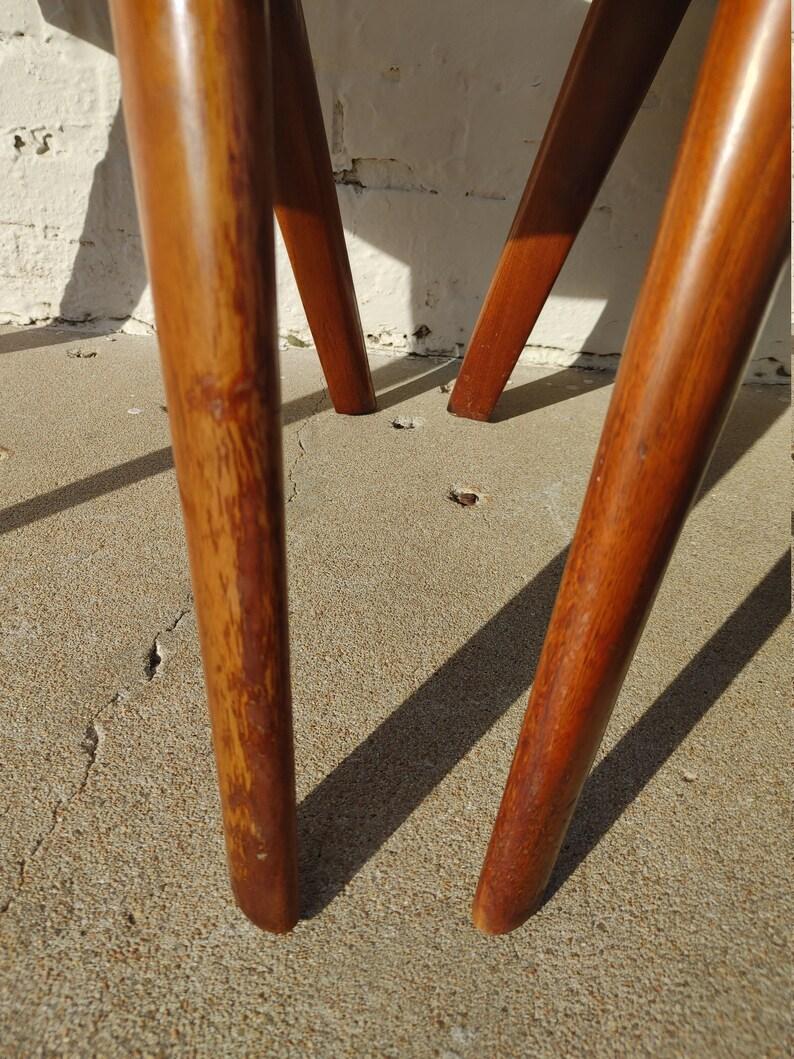 Mid-Century Modern Set of 4 Mid Century Modern Solid Walnut Chairs by Bissman For Sale