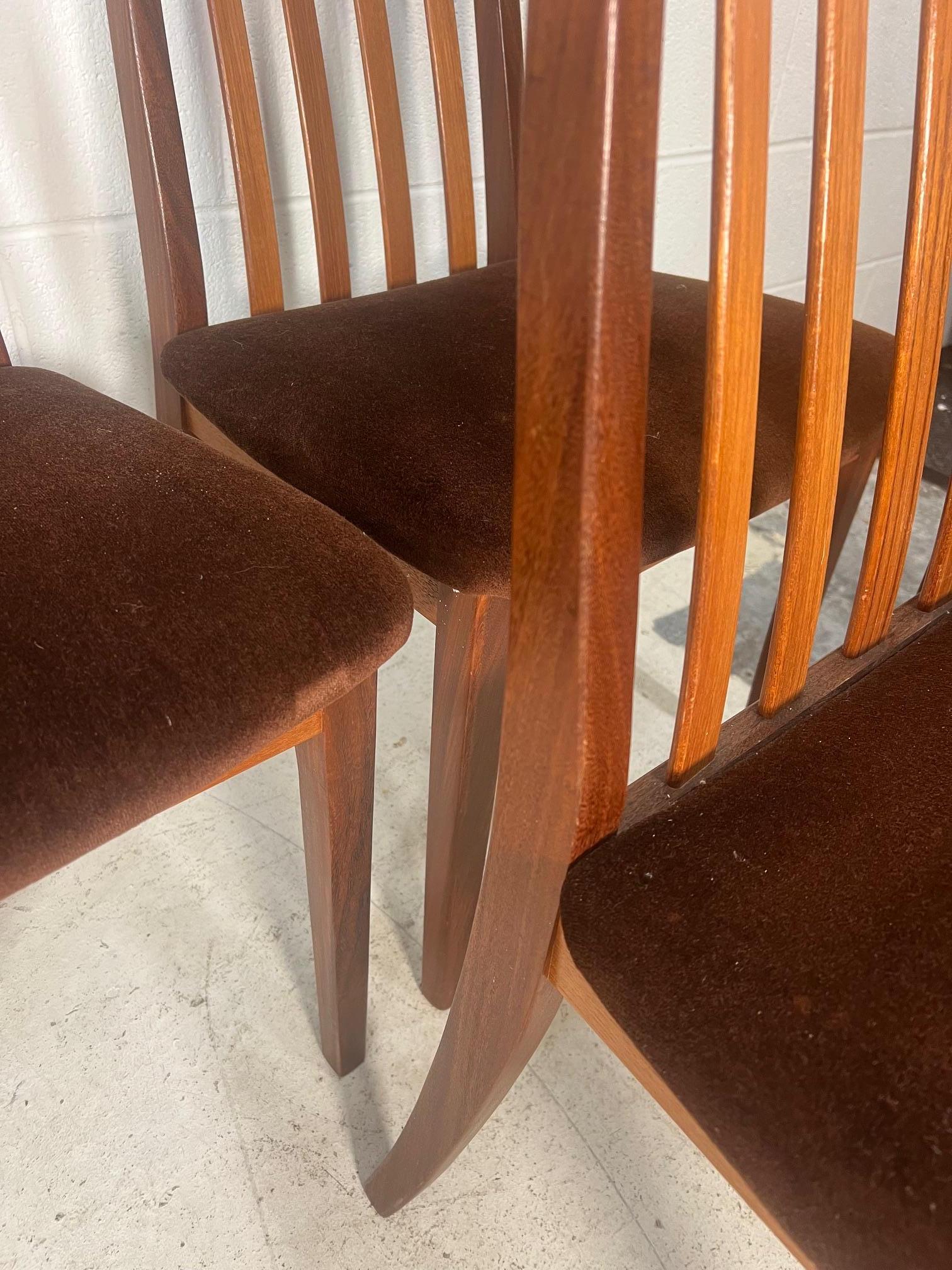British Set Of 4 Mid Century Modern Teak Dining Chairs By G Plan