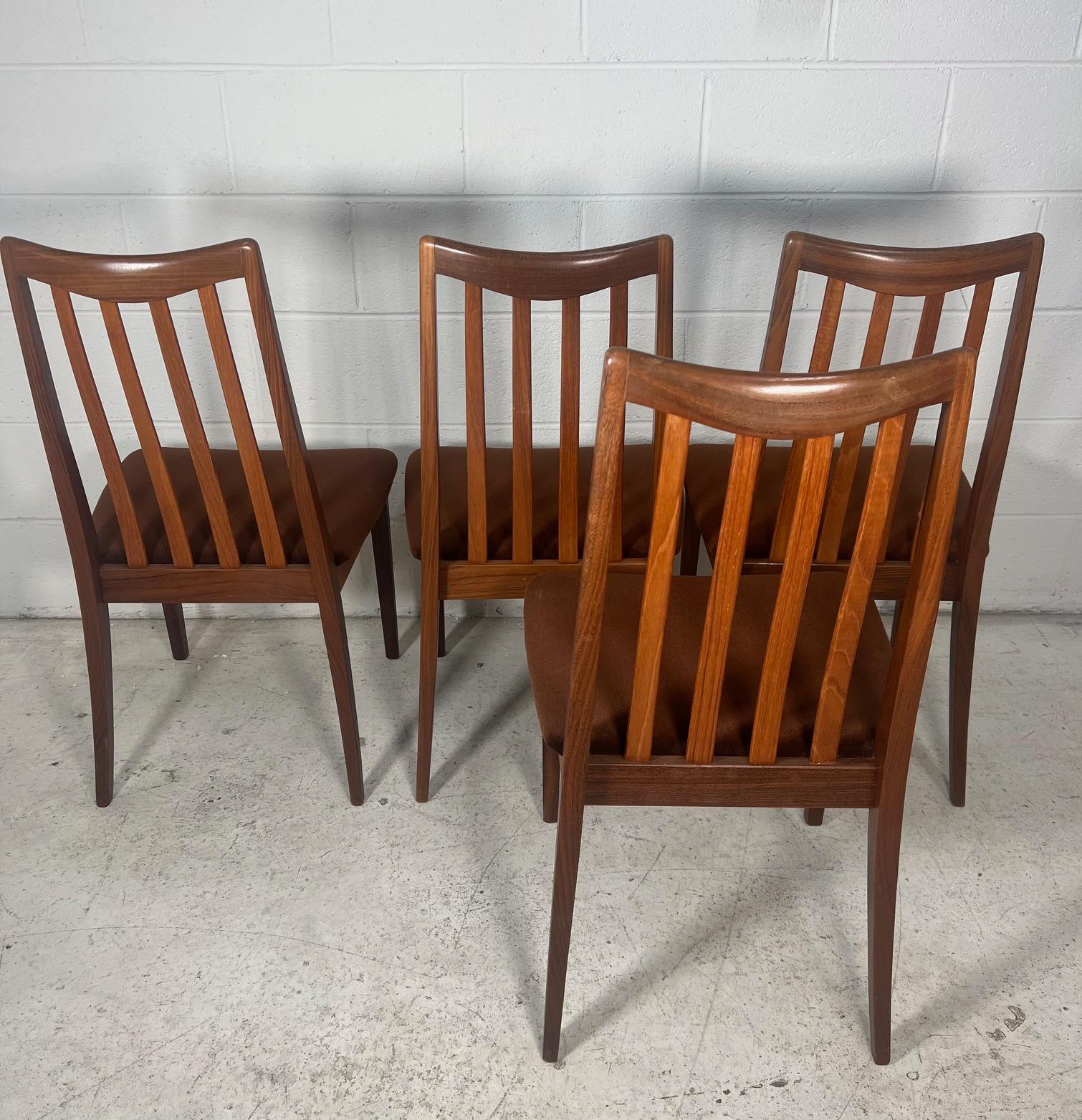 20th Century Set Of 4 Mid Century Modern Teak Dining Chairs By G Plan For Sale