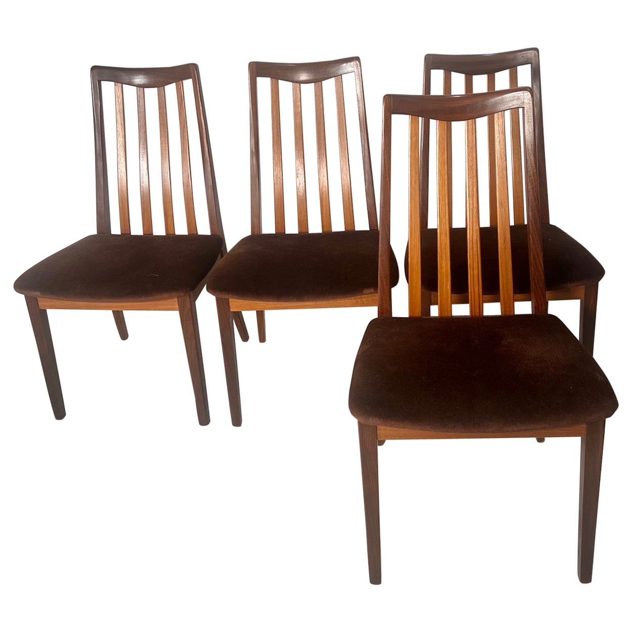 Set Of 4 Mid Century Modern Teak Dining Chairs By G Plan