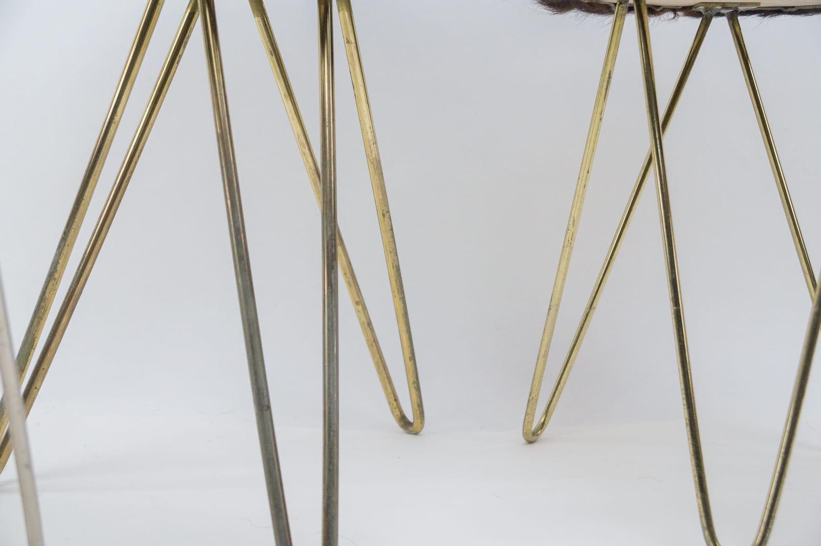 Set of 4 Mid-Century Modern Tripod Stools, 1950s  For Sale 5