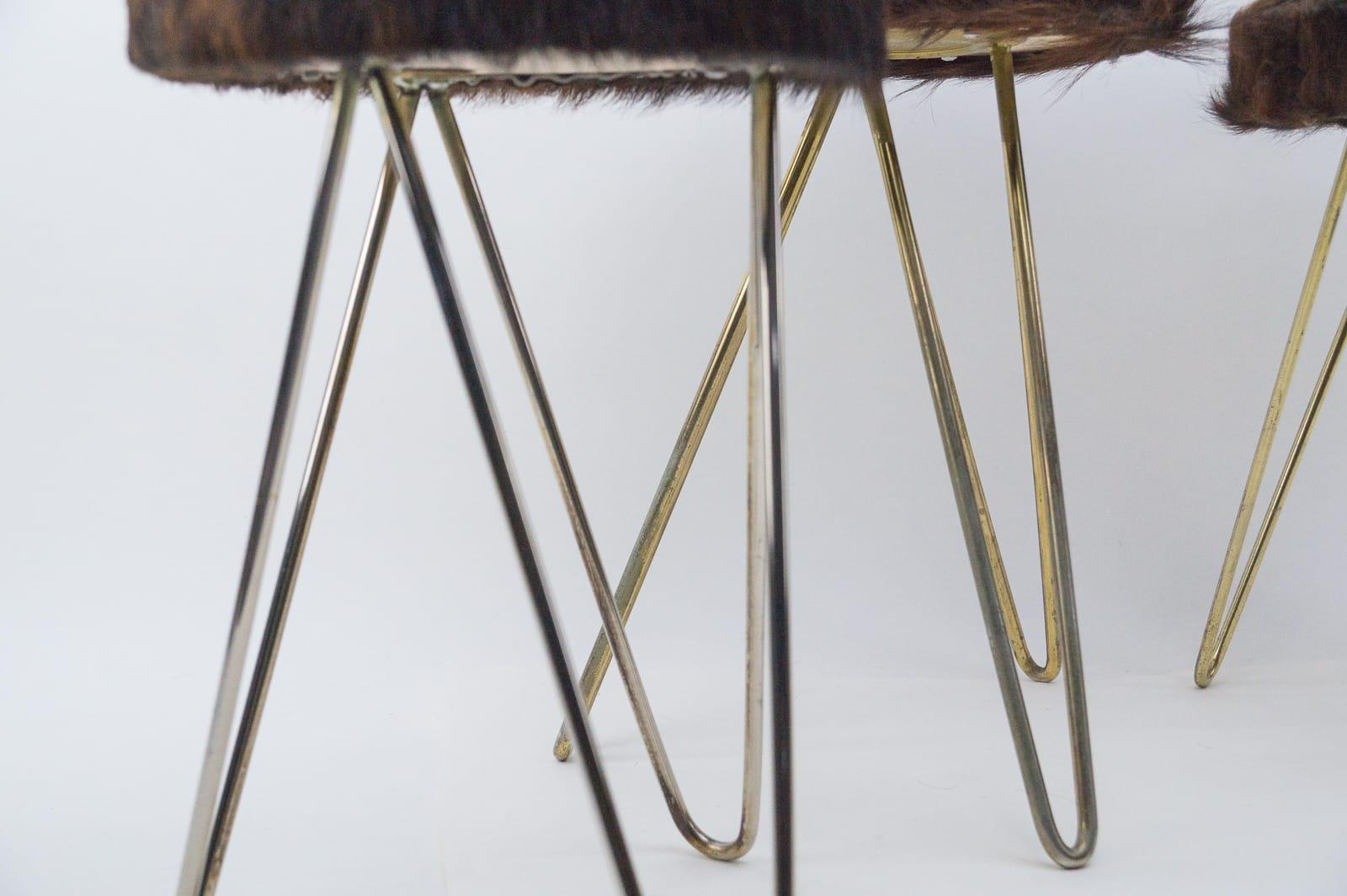 Set of 4 Mid-Century Modern Tripod Stools, 1950s  For Sale 6