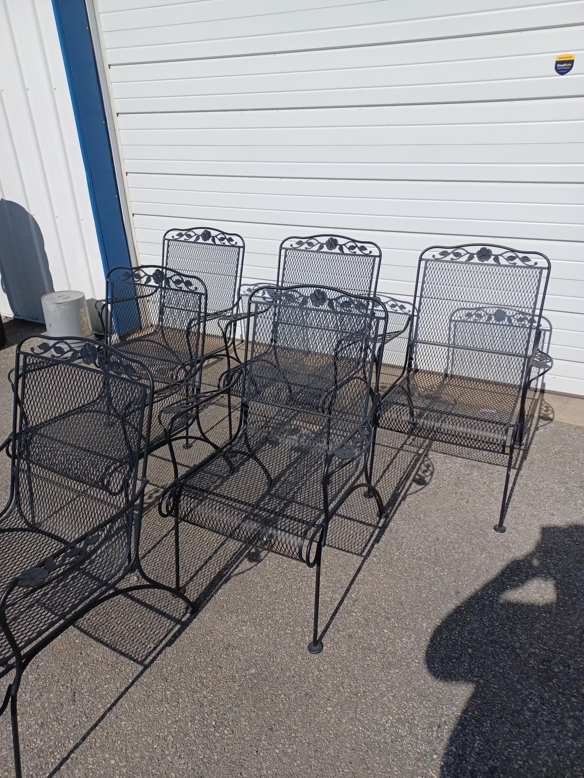 Set of 4 Mid-Century Modern Woodard Outdoor Chairs 1