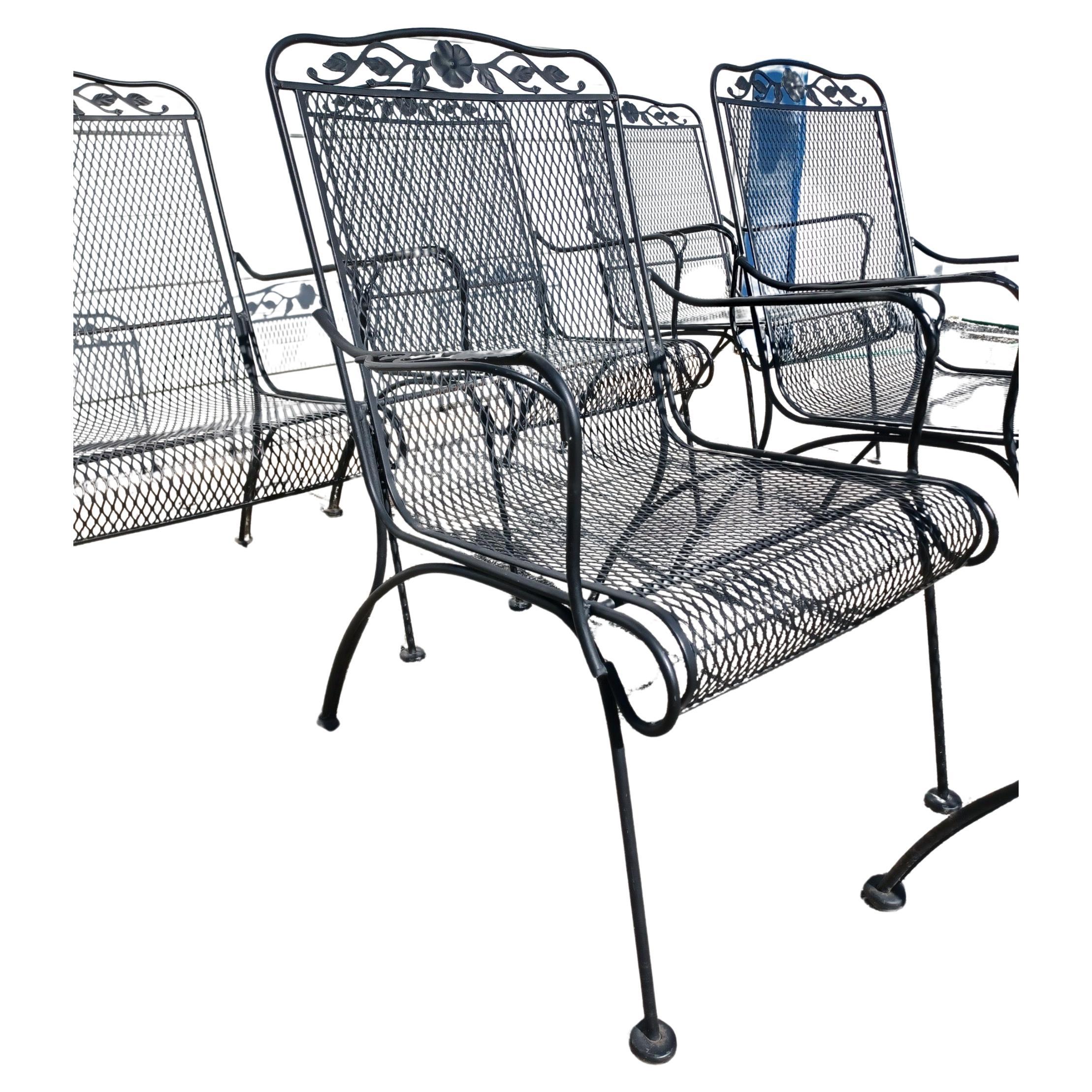 Set of 4 Mid-Century Modern Woodard Outdoor Chairs