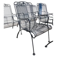 Set of 4 Mid-Century Modern Woodard Outdoor Chairs