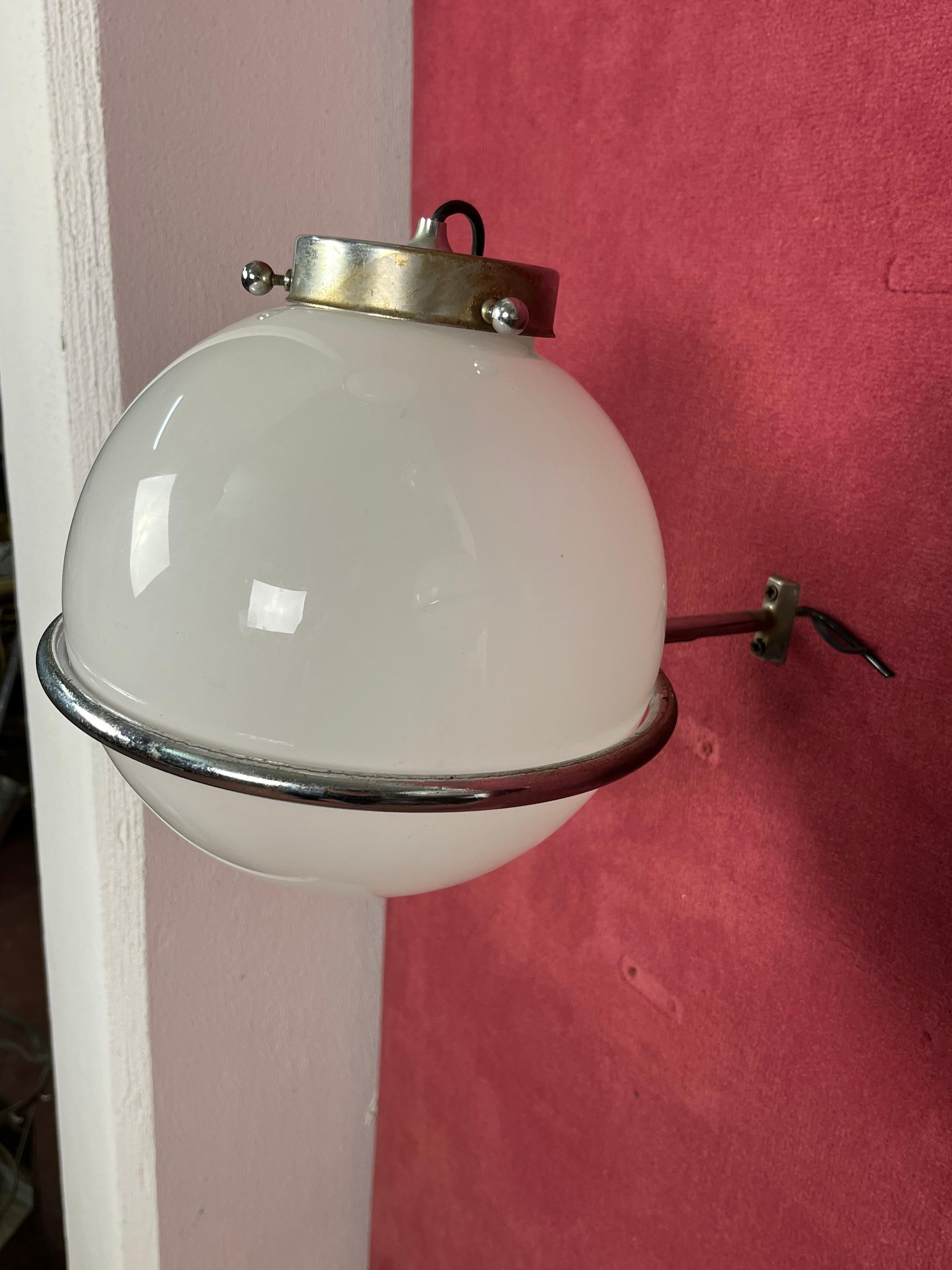 Set of 4 Mid-century Murano Glass Wall Lamps attributed to Gino Sarfatti, 1960s For Sale 7