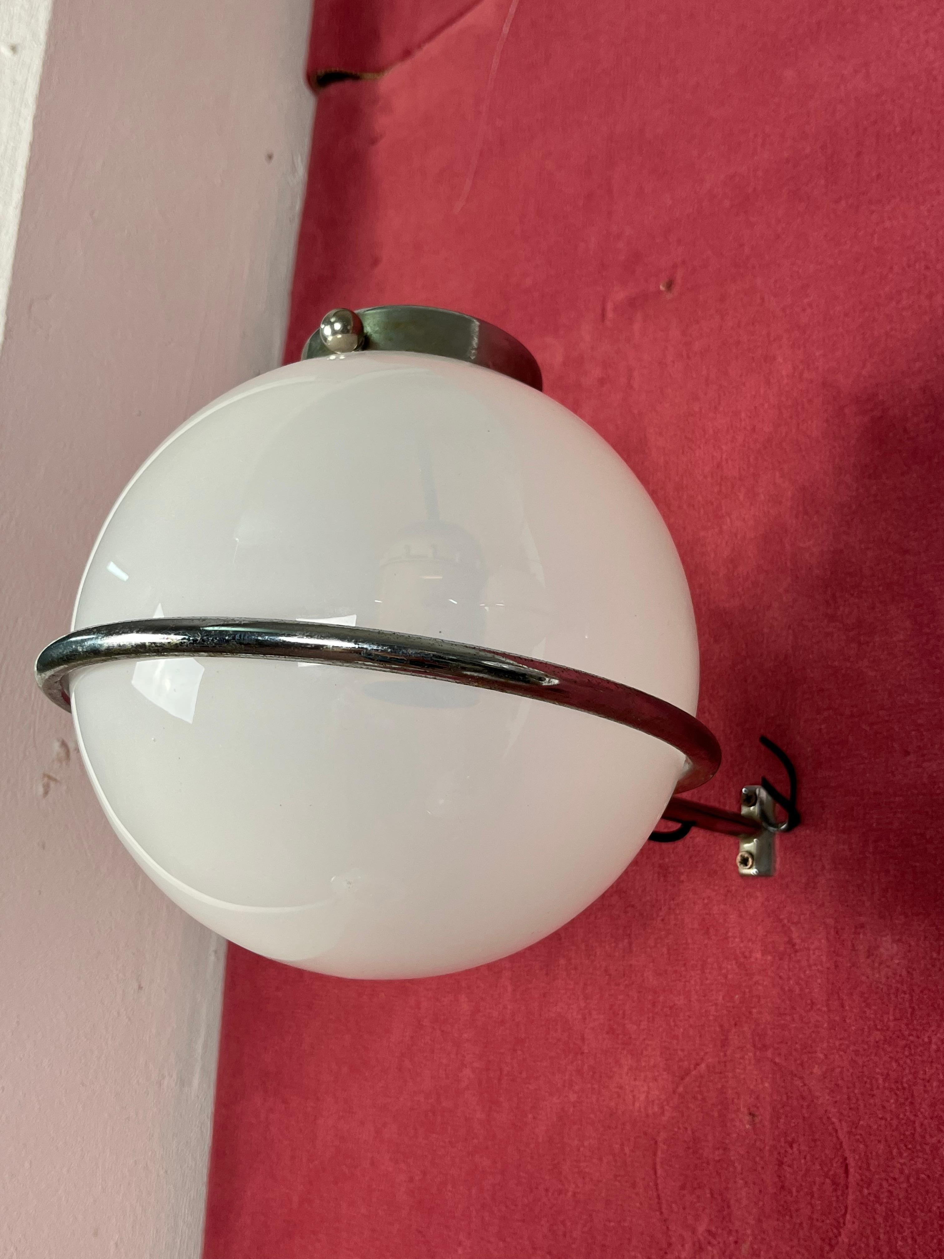 Metal Set of 4 Mid-century Murano Glass Wall Lamps attributed to Gino Sarfatti, 1960s For Sale