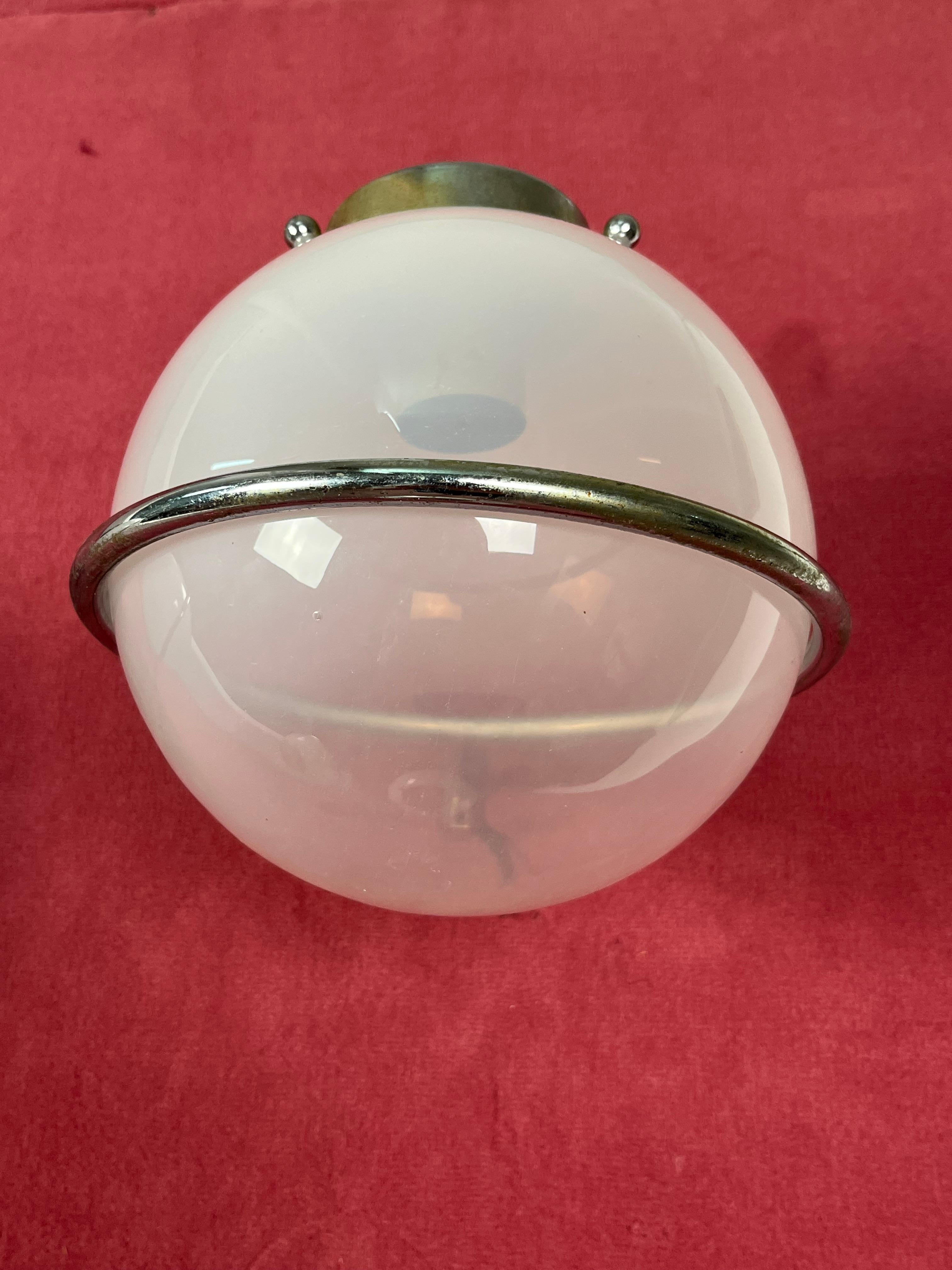 Set of 4 Mid-century Murano Glass Wall Lamps attributed to Gino Sarfatti, 1960s For Sale 1