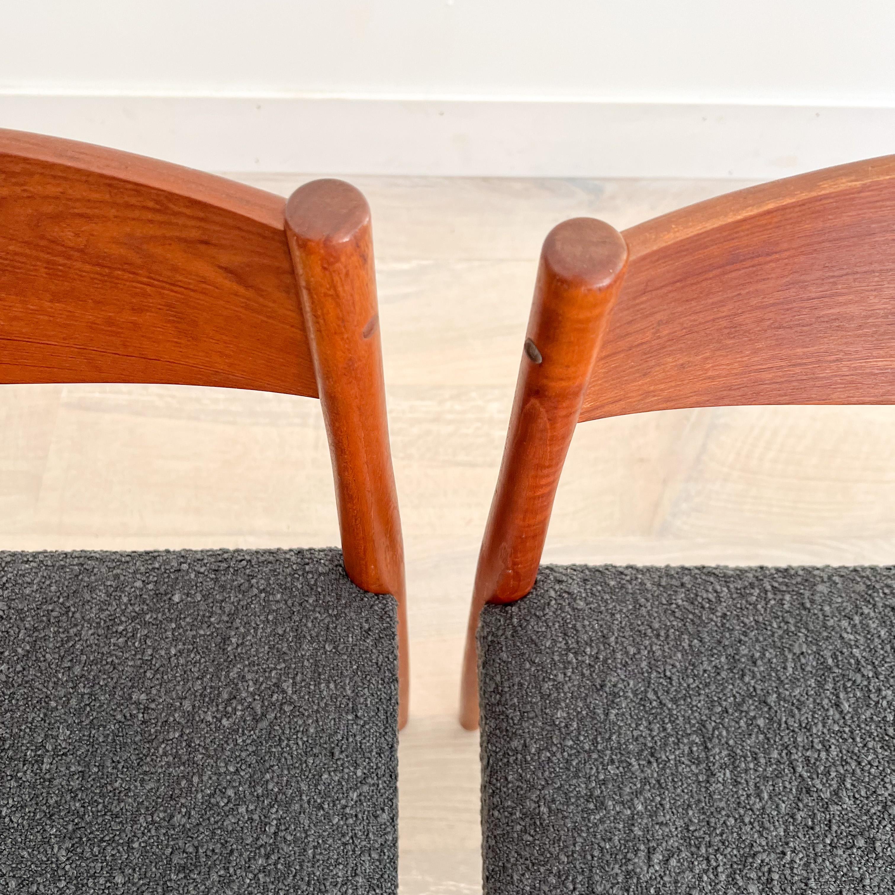 Mid-20th Century Set of 4 Mid Century Poul Volther for Frem Rojle Teak Dining Chairs