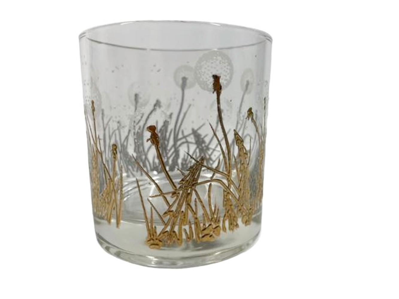 Juego de 4 Vasos Rocks Mid Century con el diseño 