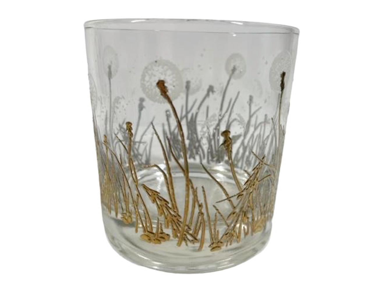 Juego de 4 Vasos Rocks Mid Century con el diseño 