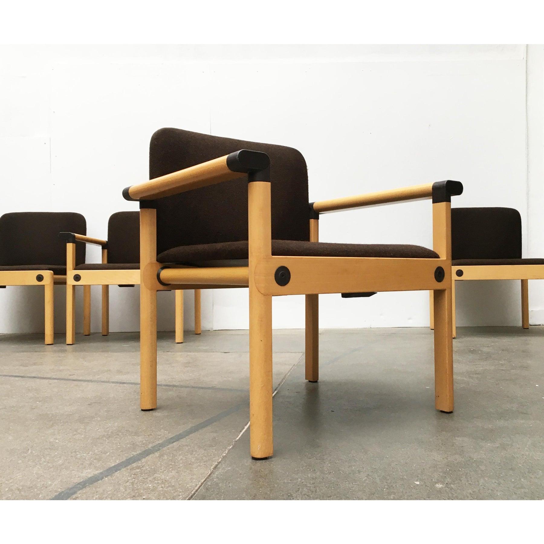 Set of 4 Mid-Century Series 77 Armchairs by Gerd Lange for Schlapp Möbel, 1970s (Moderne der Mitte des Jahrhunderts) im Angebot