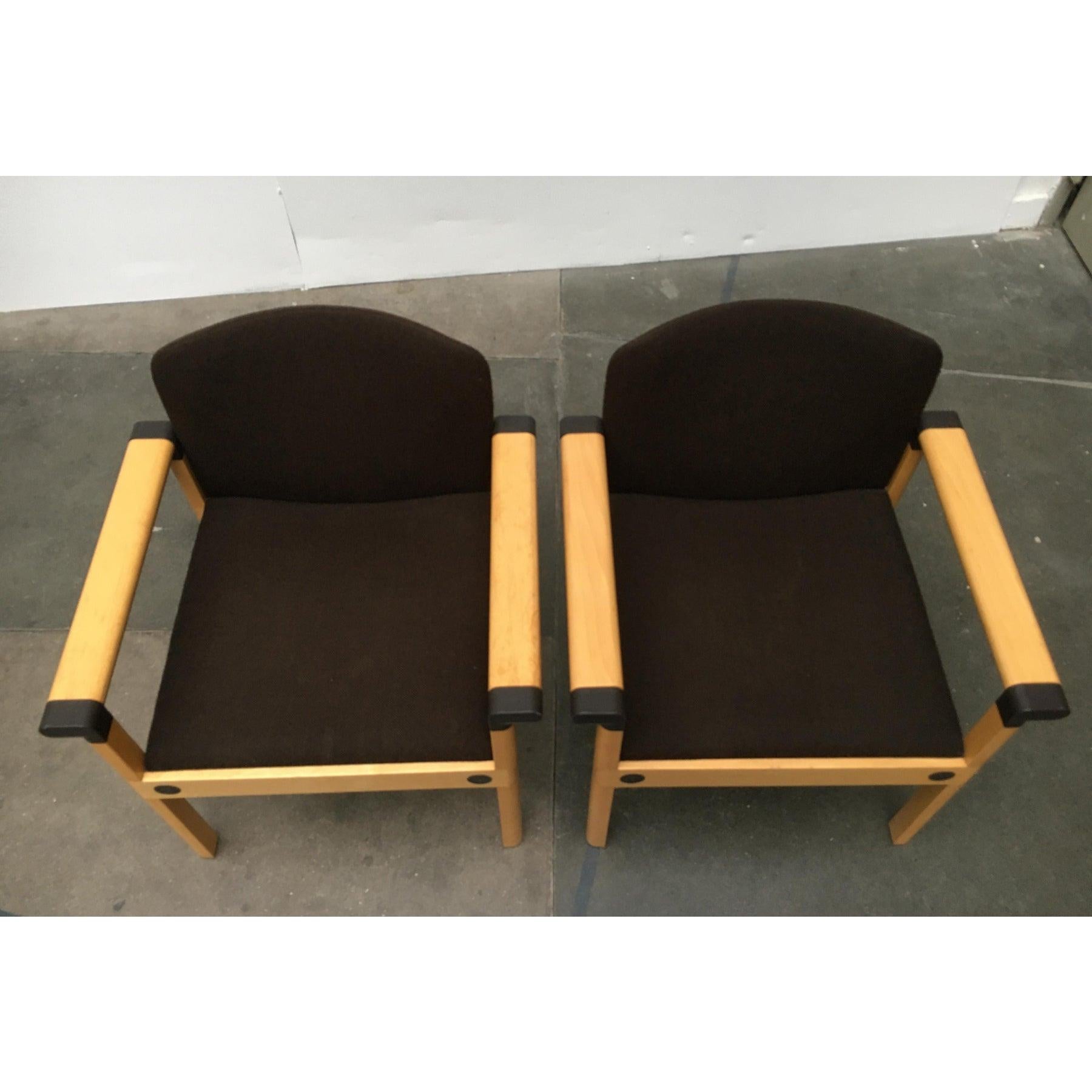 Set of 4 Mid-Century Series 77 Armchairs by Gerd Lange for Schlapp Möbel, 1970s (Buchenholz) im Angebot