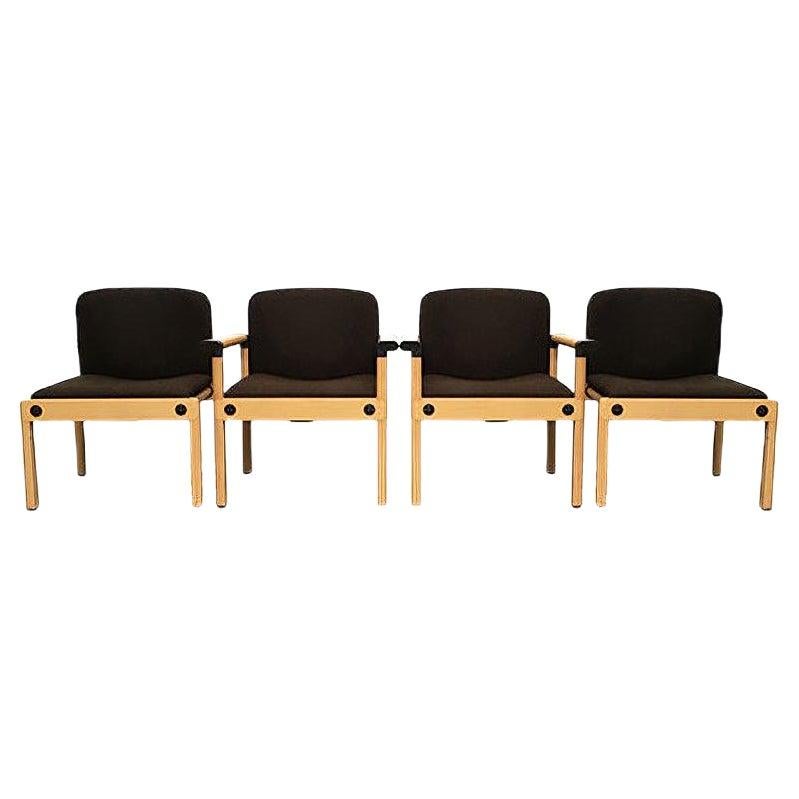 Set of 4 Mid-Century Series 77 Armchairs by Gerd Lange for Schlapp Möbel, 1970s