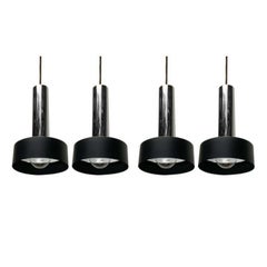 Set of 4 Mid-Century Space Age German Minimalist Pendant Lamps, 1960s