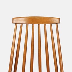 Set of Four Midcentury Spindle Back Chairs