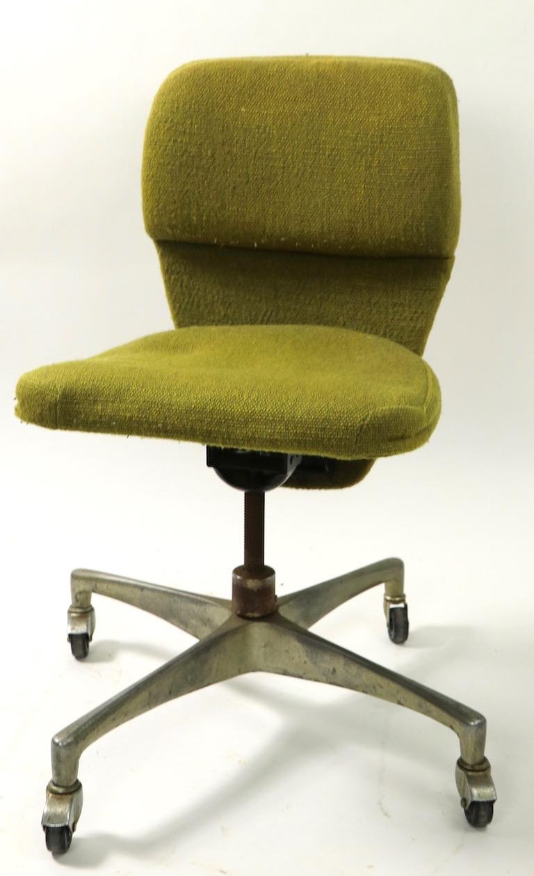 Set of 4 Mid Century Swivel Office Chairs by Marble Imperial at 1stDibs